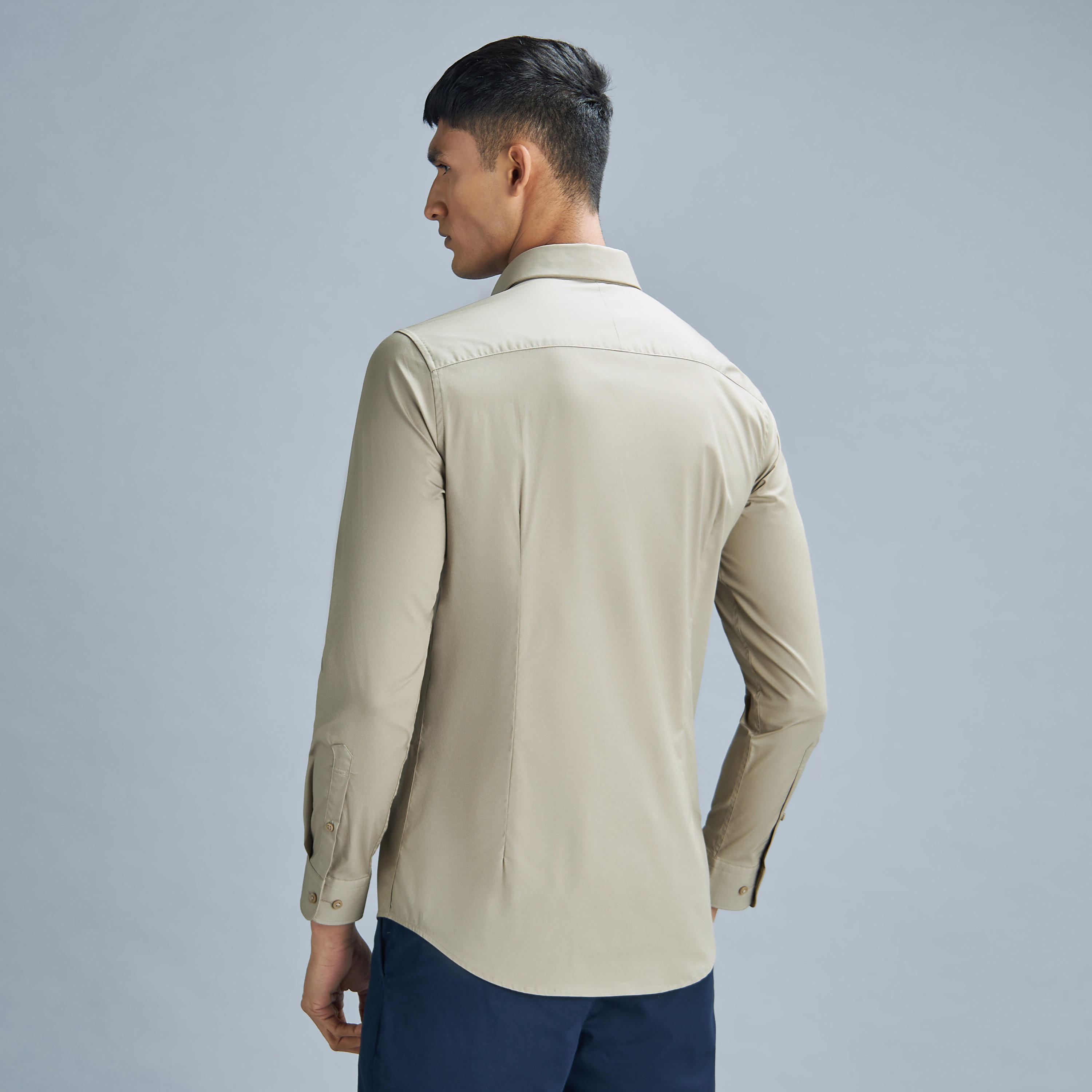 Solid Shirt with Long Sleeves and Button Closure-men-clothing-shirts-image-7