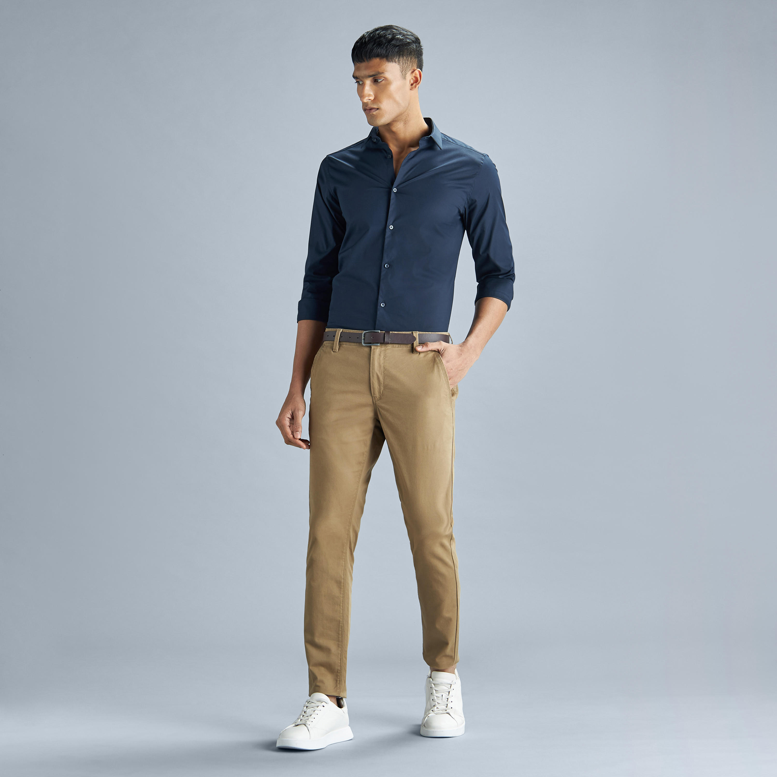 Solid Shirt with Long Sleeves and Button Closure-men-clothing-shirts-image-14