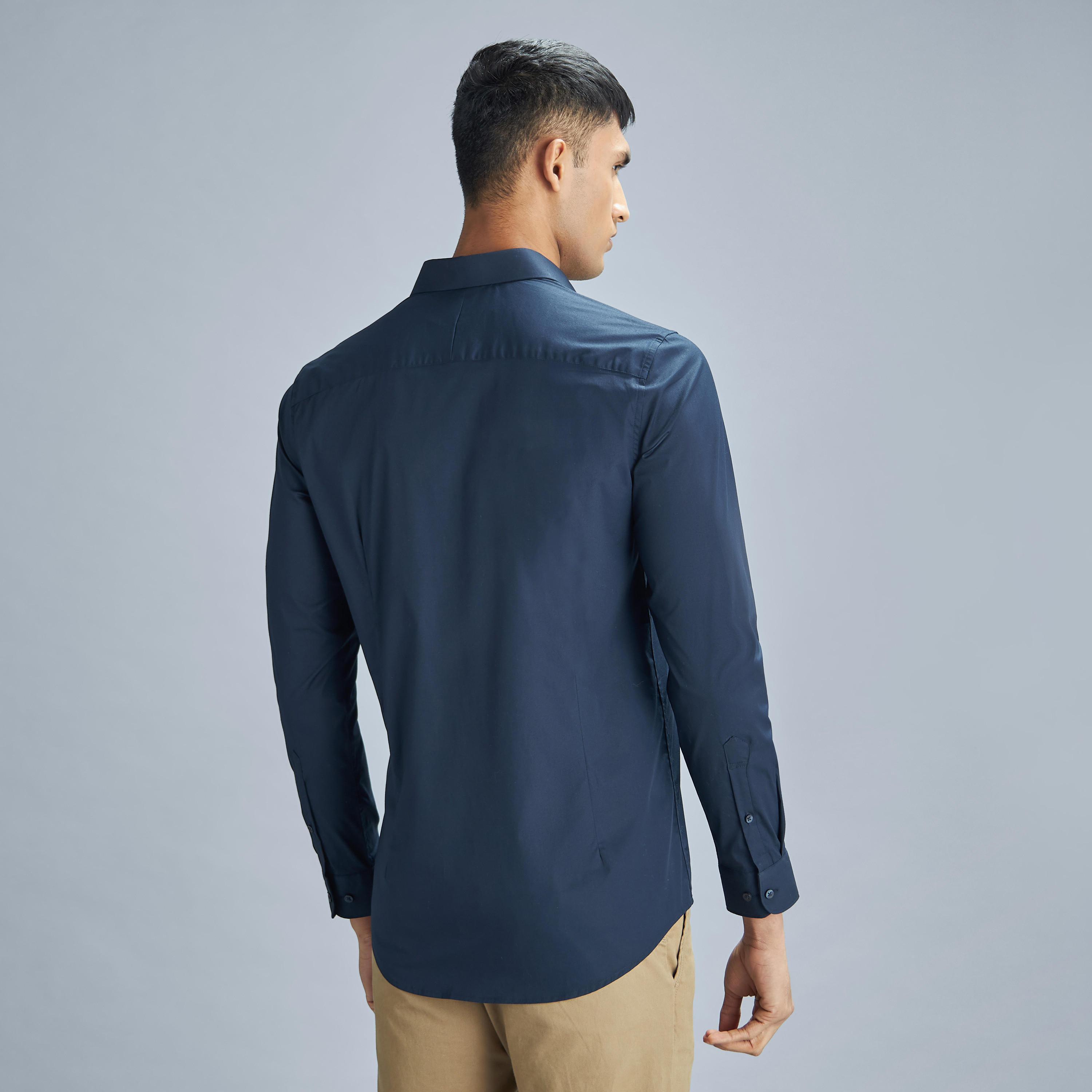 Solid Shirt with Long Sleeves and Button Closure-men-clothing-shirts-image-15