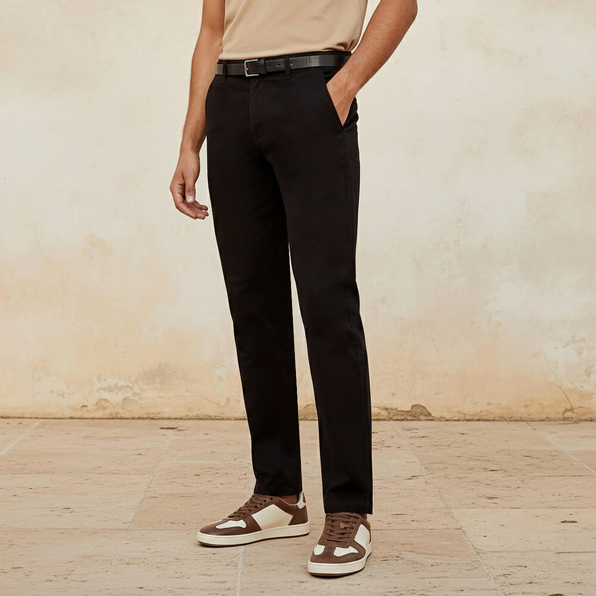 Slim Fit Chinos with Button Closure and Pockets-men-clothing-bottoms-trousersandchinos-chinos-image-1