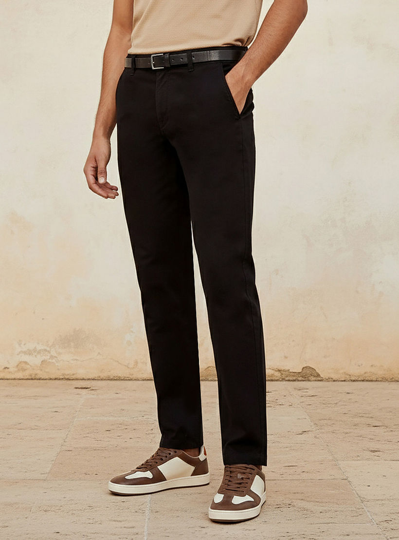Slim Fit Chinos with Button Closure and Pockets-men-clothing-bottoms-trousersandchinos-chinos-image-1