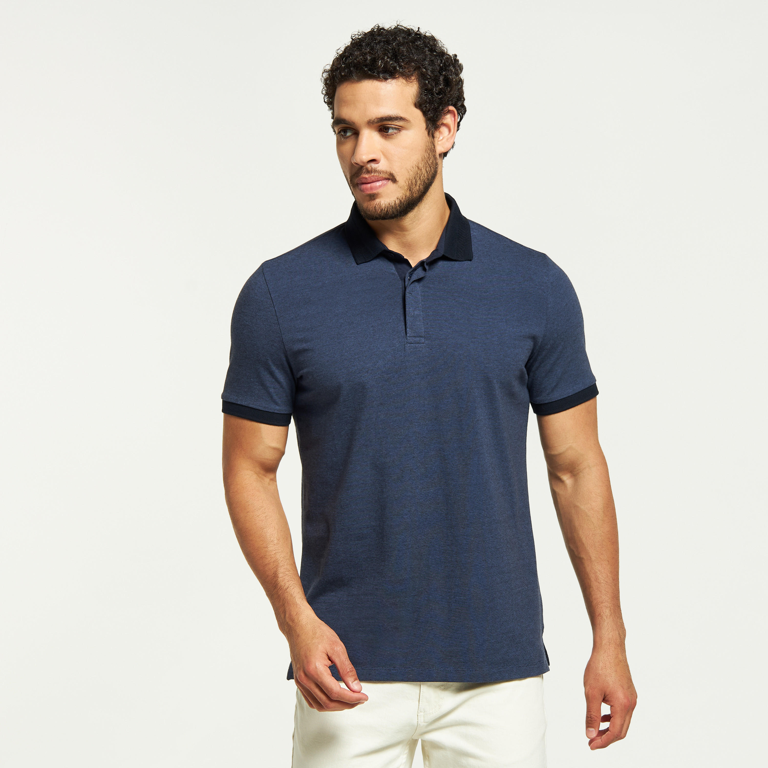 تيشيرت بولو سادة بأكمام قصيرة-men-clothing-tshirtsandpolos-polos-image-4