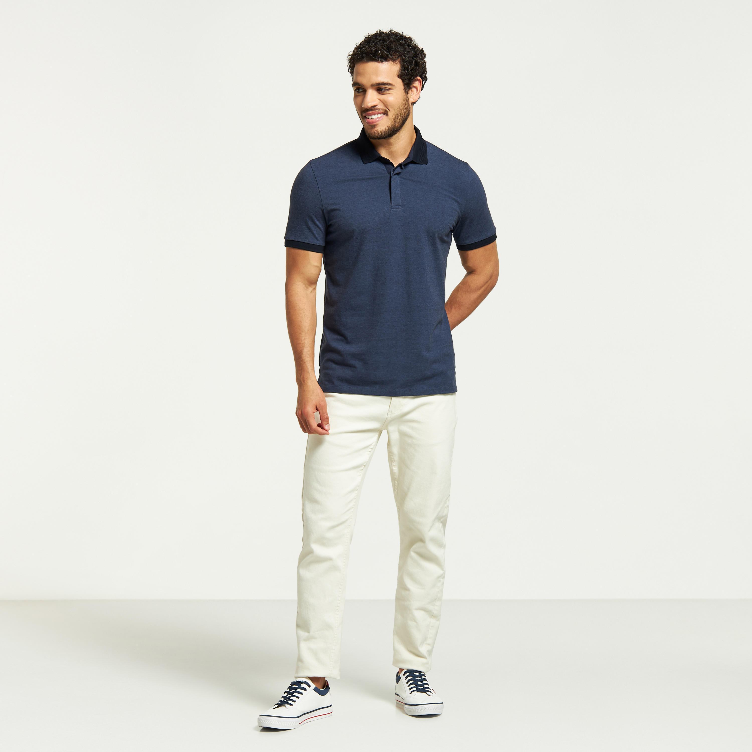 تيشيرت بولو سادة بأكمام قصيرة-men-clothing-tshirtsandpolos-polos-image-3