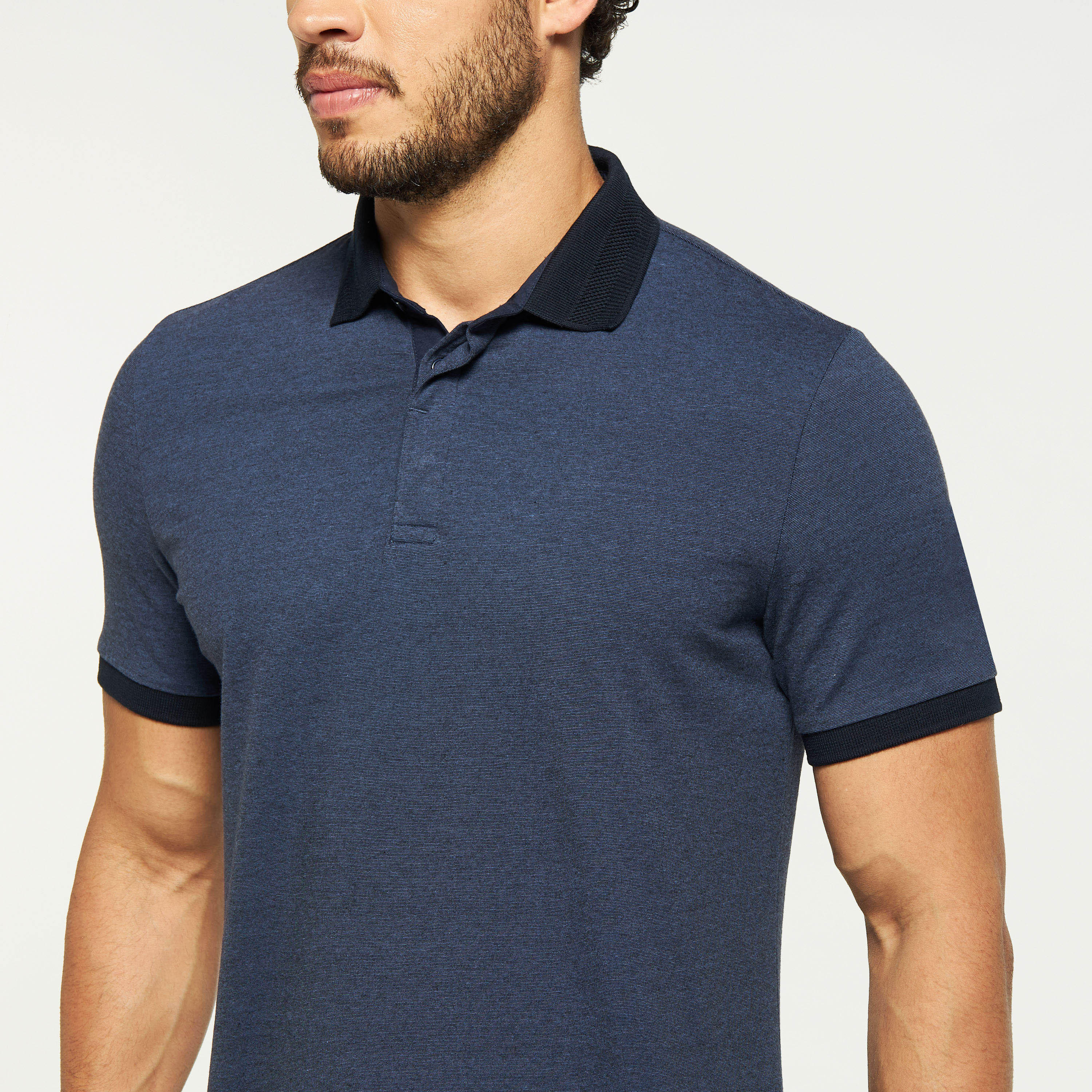 Solid Polo T-shirt with Short Sleeves-men-clothing-tshirtsandpolos-polos-image-4