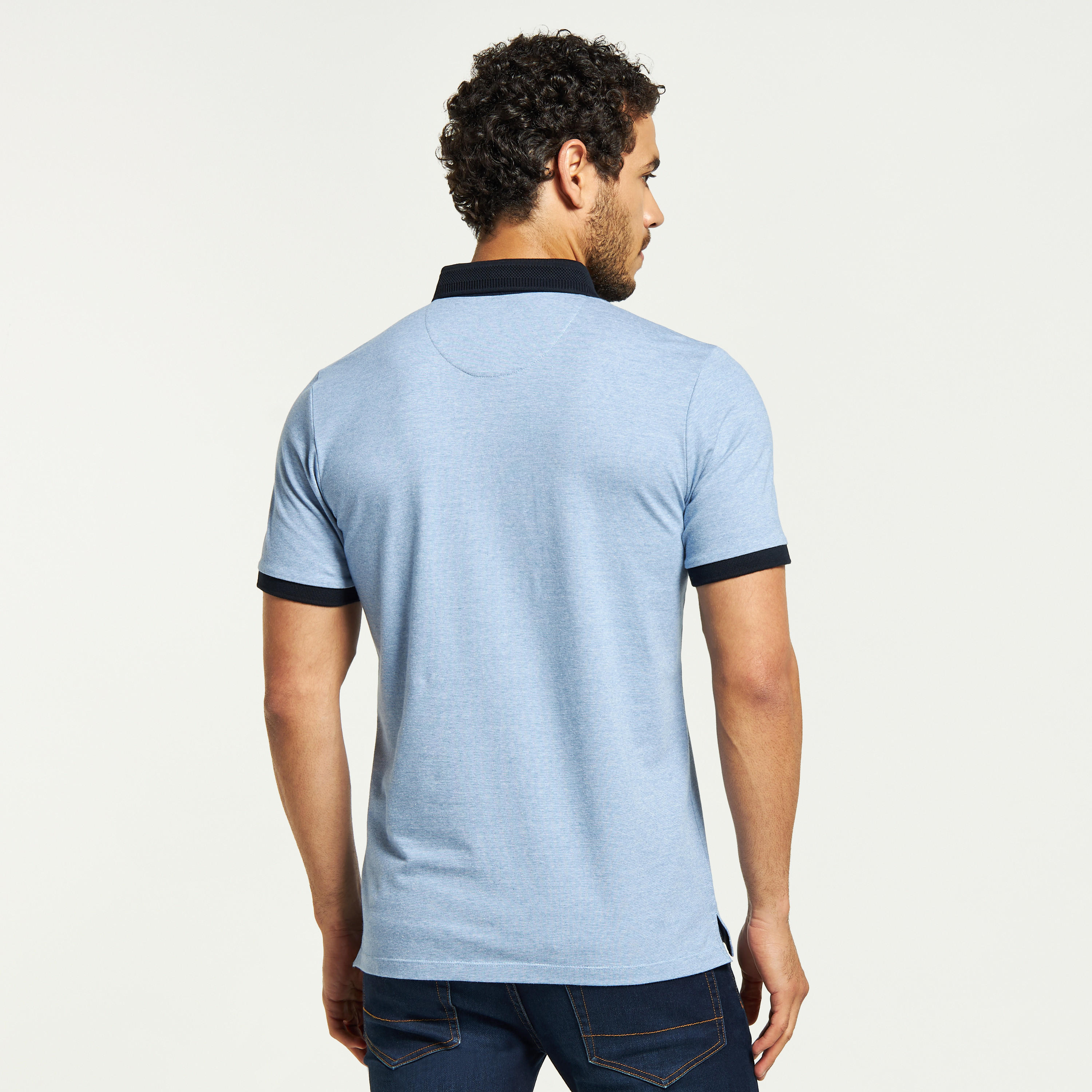 Solid Polo T-shirt with Short Sleeves-men-clothing-tshirtsandpolos-polos-image-7