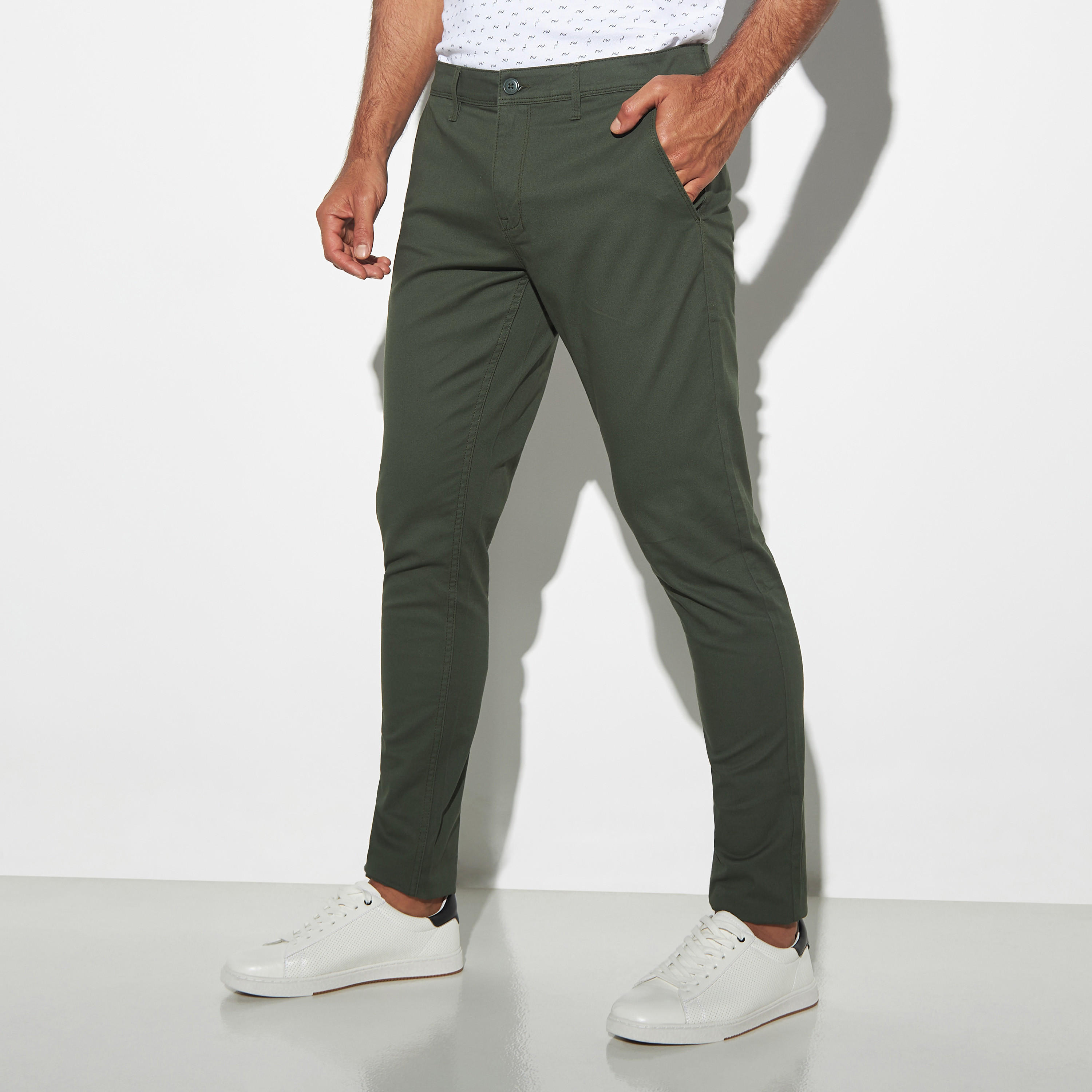 Solid Regular Fit Chinos with Pockets-men-clothing-bottoms-trousersandchinos-chinos-image-1