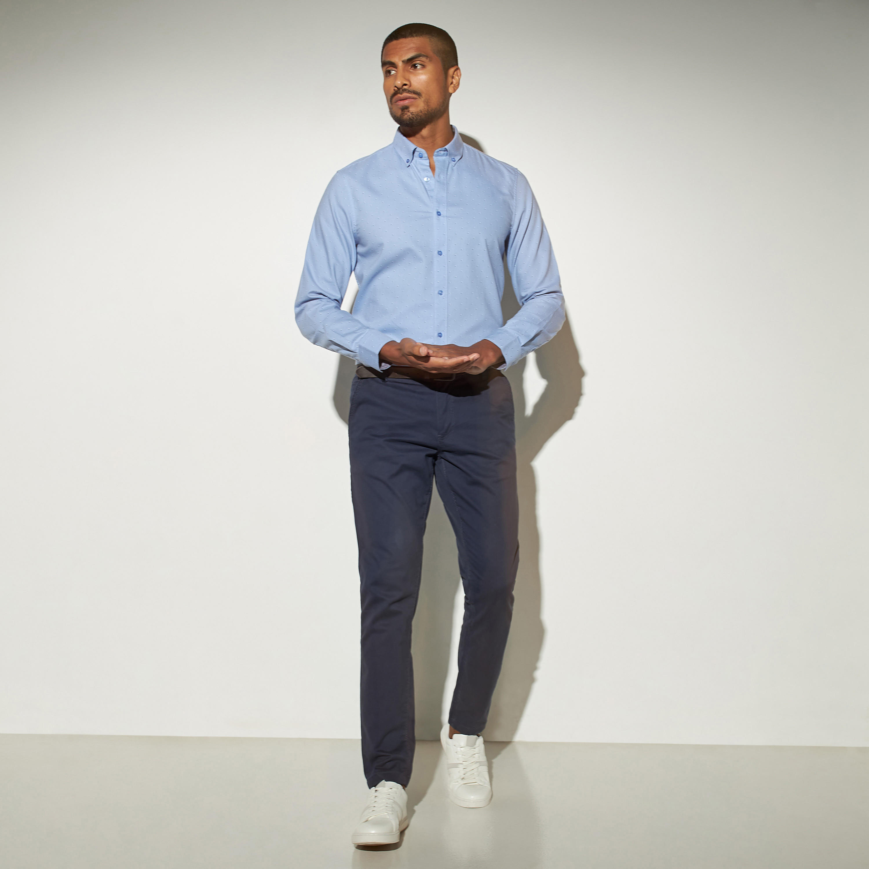 Printed Oxford Shirt with Long Sleeves-men-clothing-shirts-image-4