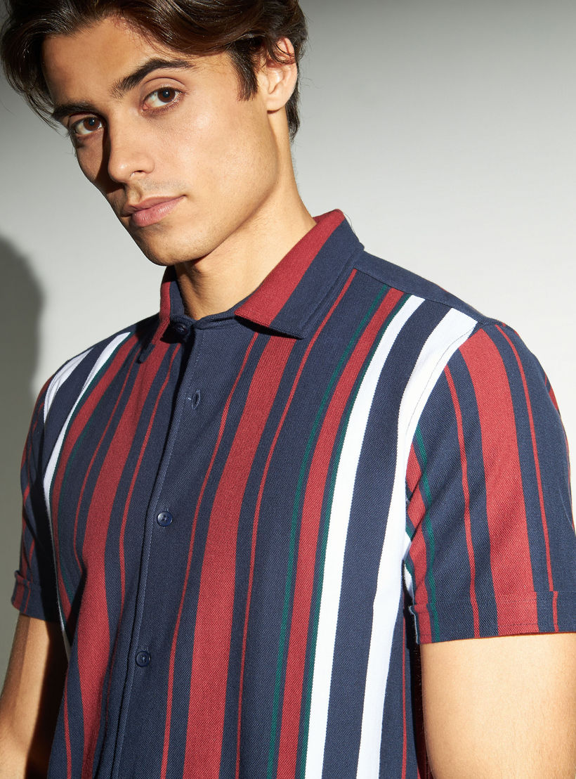 Striped Shirt with Short Sleeves-men-clothing-shirts-image-4