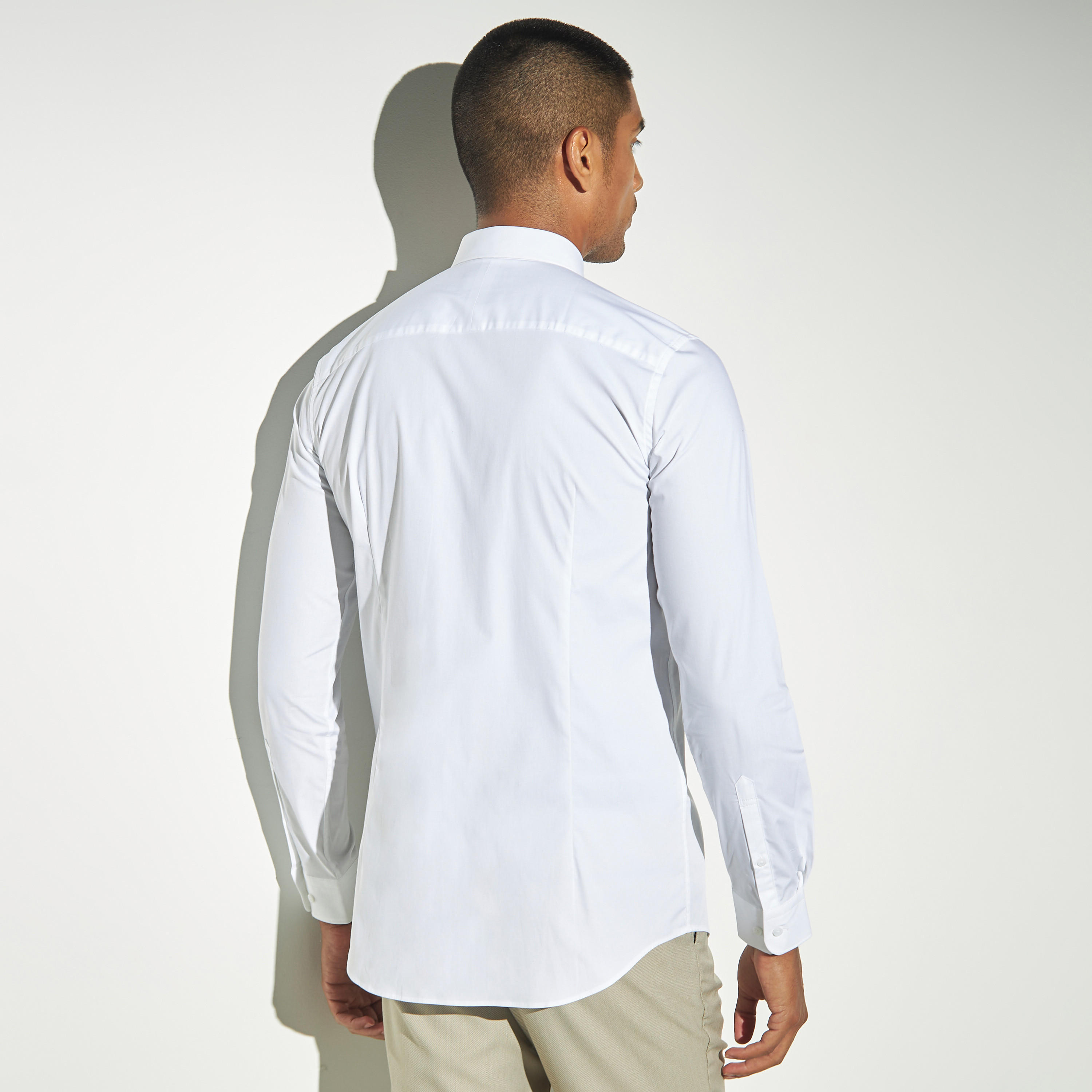 Solid Stretch Shirt with Long Sleeves-men-clothing-shirts-image-3