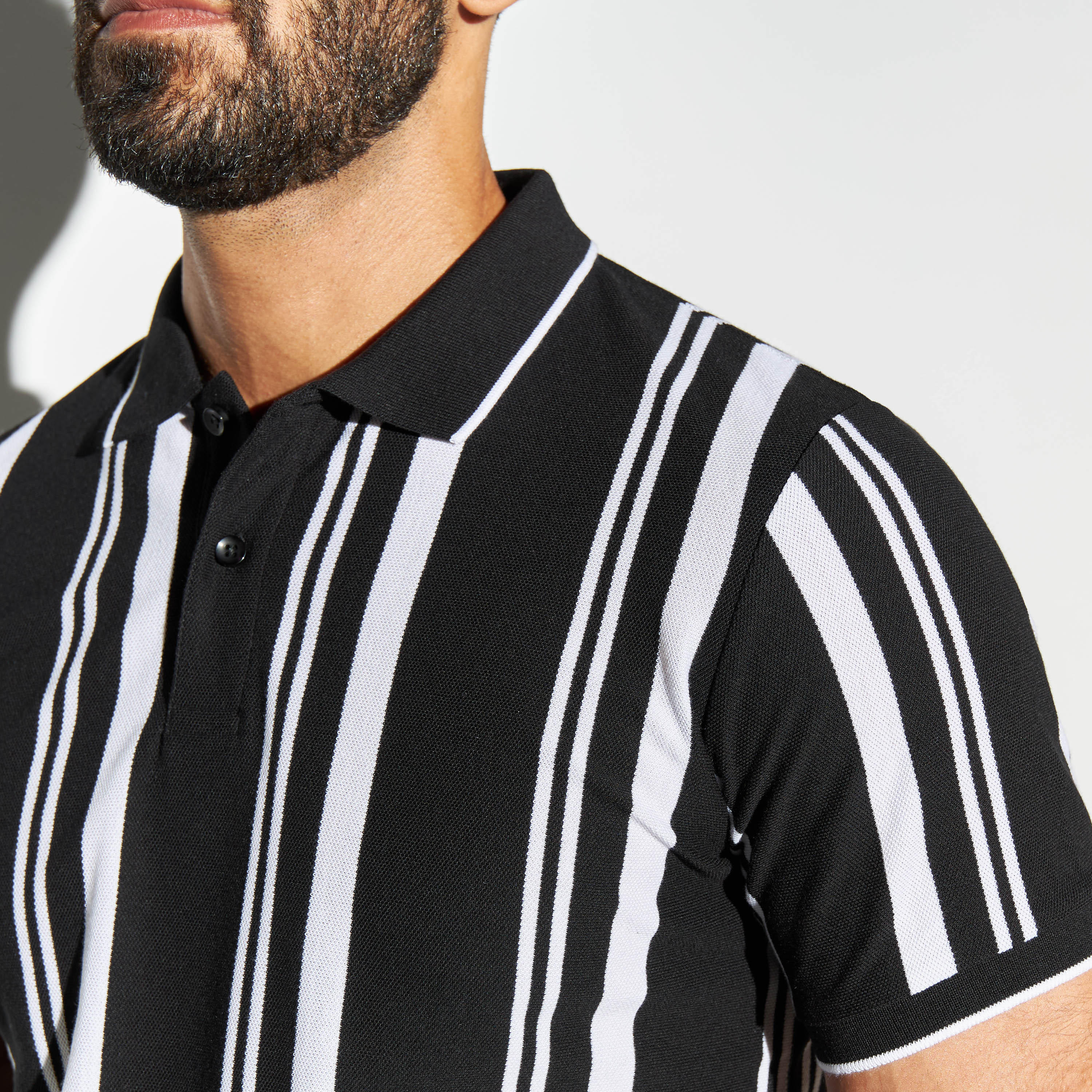 Striped Polo T-shirt with Short Sleeves-men-clothing-tshirtsandpolos-polos-image-4