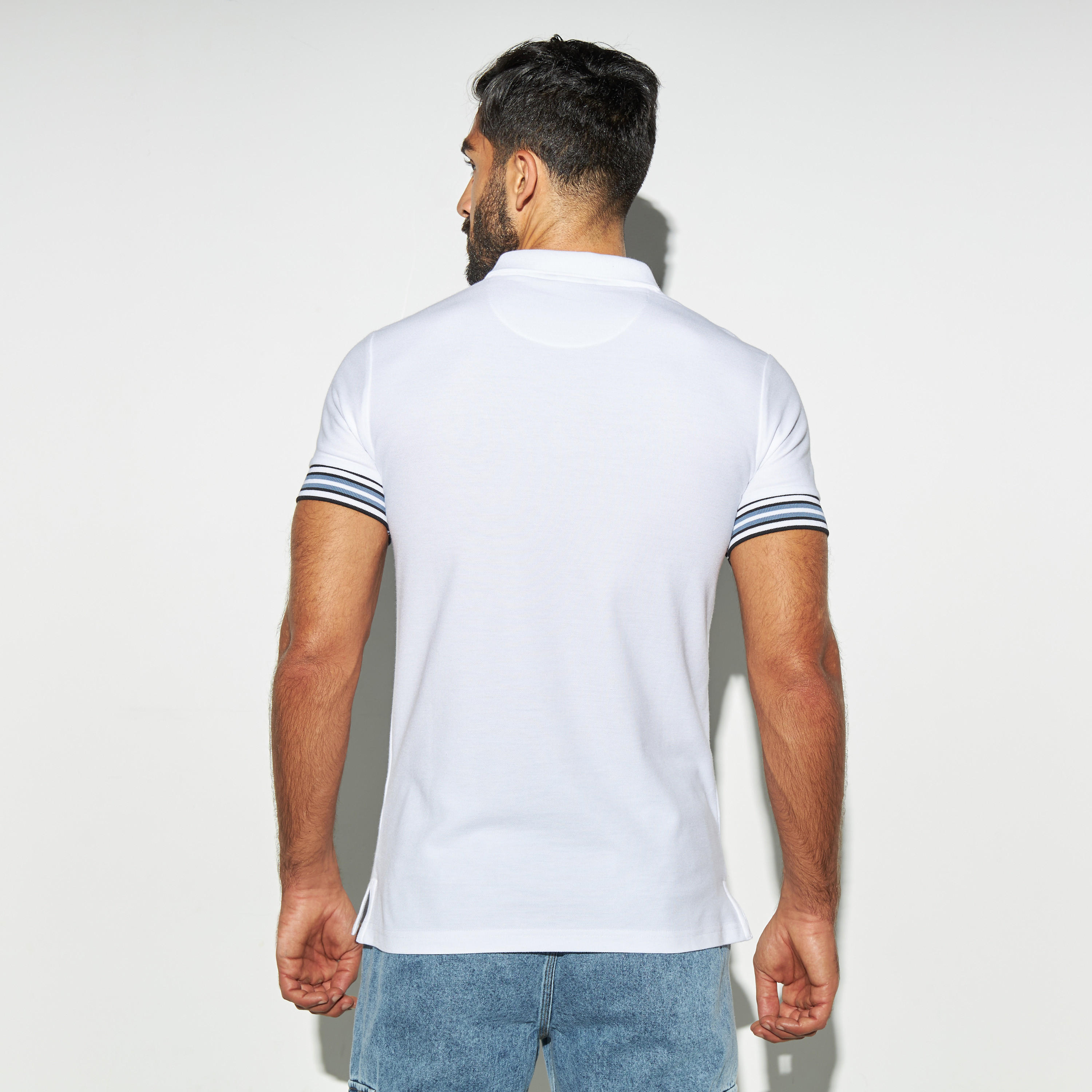 تيشيرت بولو سادة بأكمام قصيرة-men-clothing-tshirtsandpolos-polos-image-2
