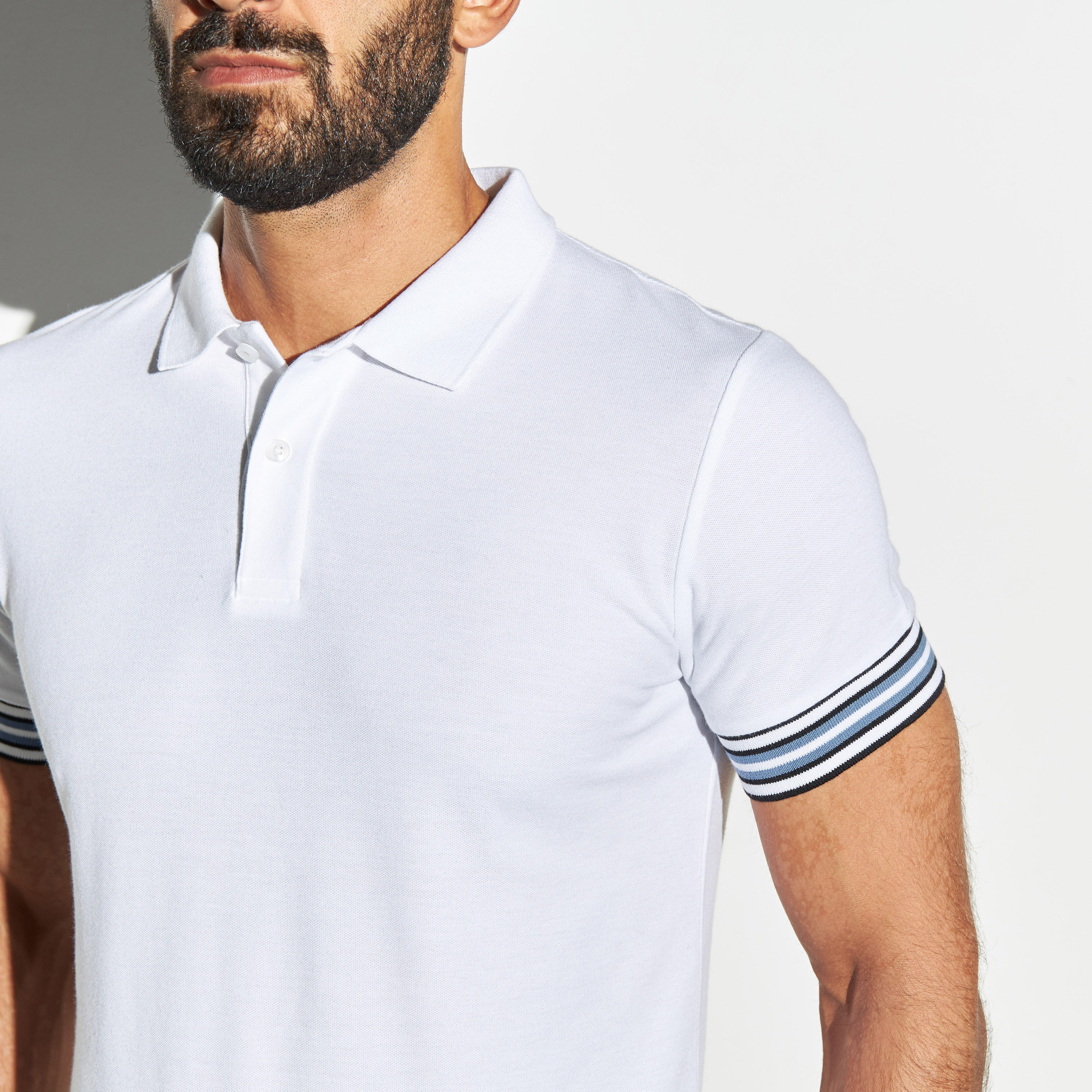 تيشيرت بولو سادة بأكمام قصيرة-men-clothing-tshirtsandpolos-polos-image-1