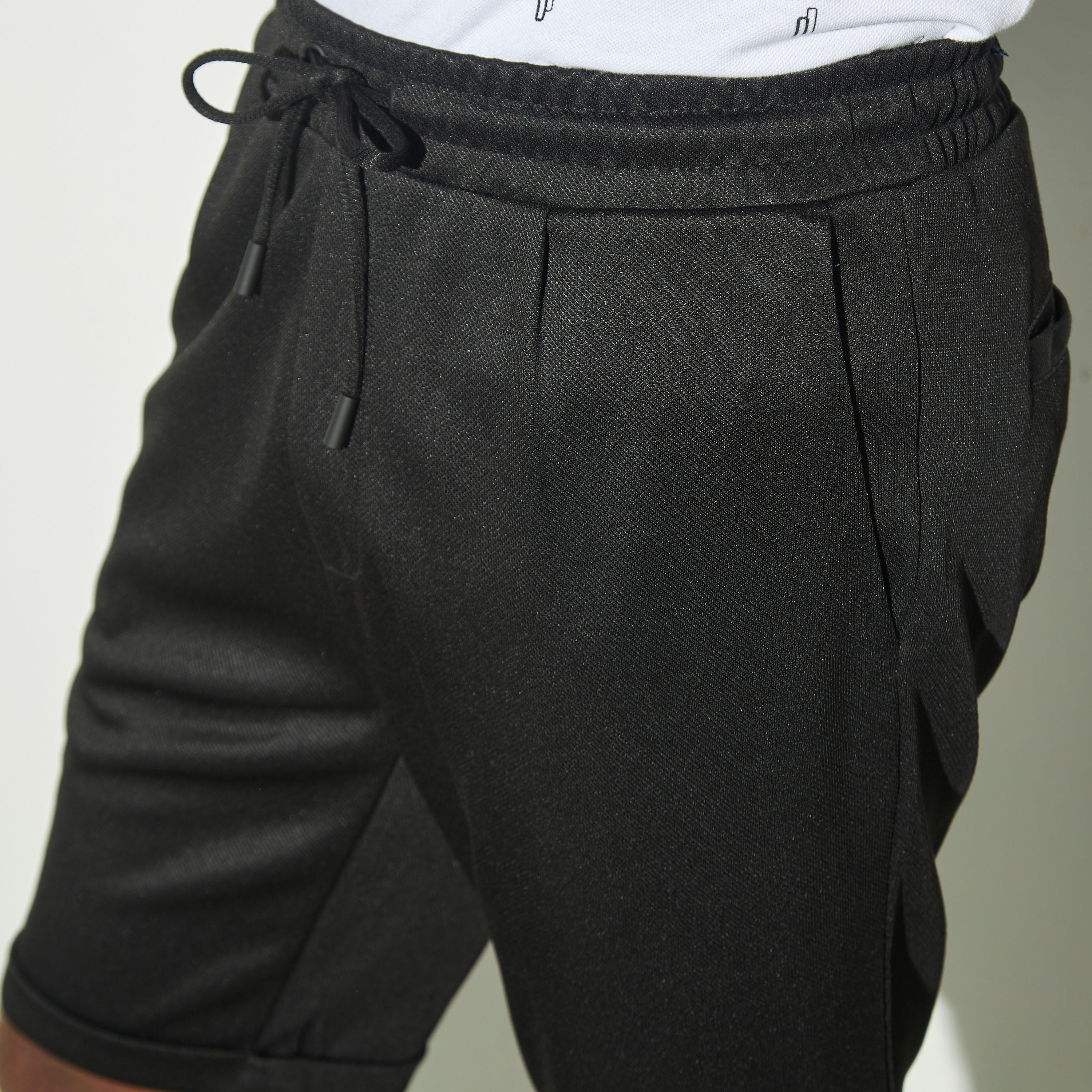 Solid Pique Shorts with Drawstring Closure and Pockets-men-clothing-bottoms-shorts-image-4