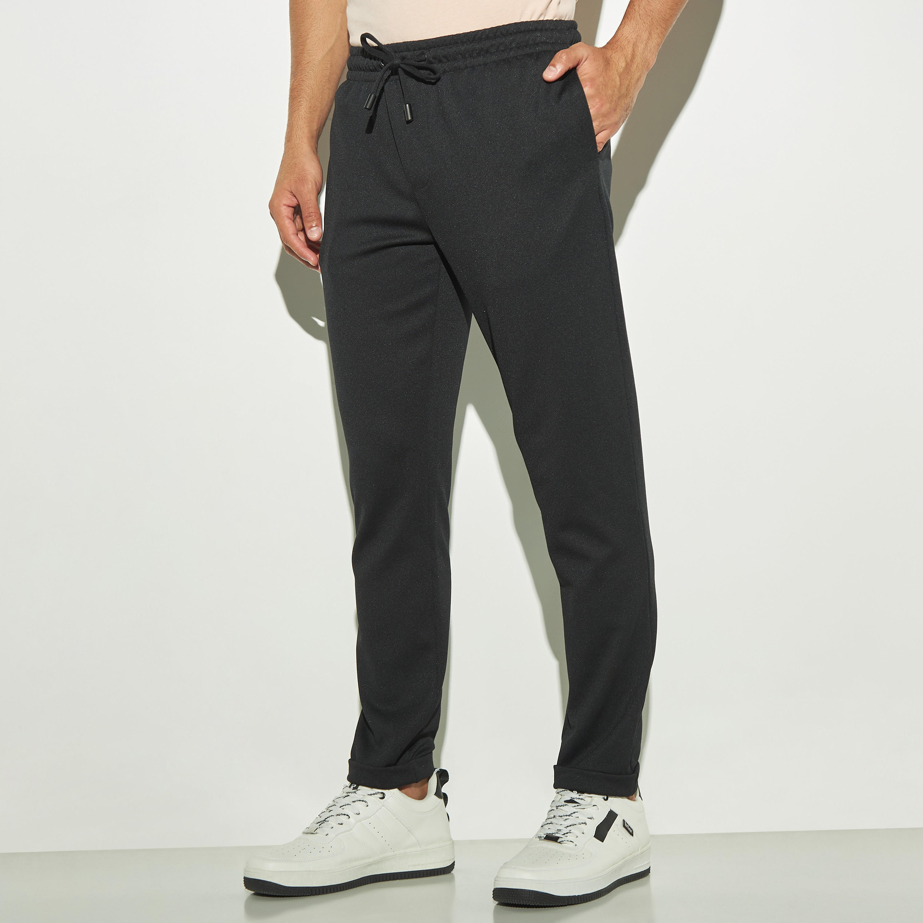 Pique Trouser with Drawstring Closure and Pockets-men-clothing-bottoms-trousersandchinos-trousers-image-1