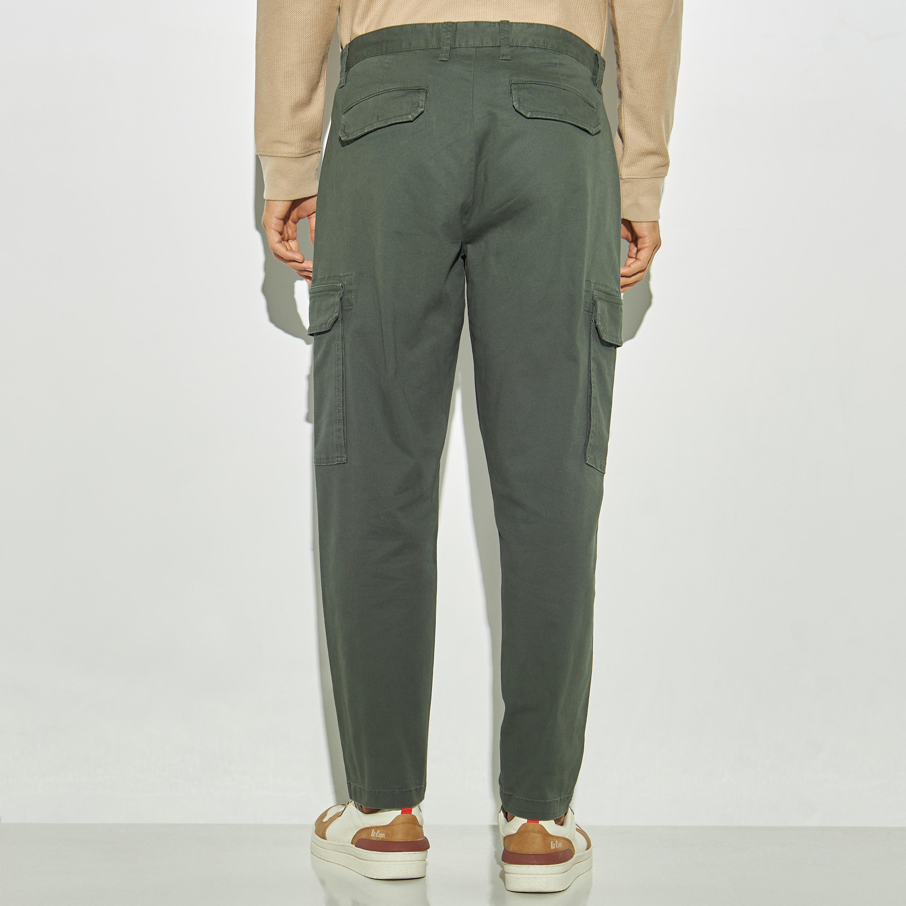 Solid Relaxed Fit Cargo Pants with Button Closure and Pockets-men-clothing-bottoms-trousersandchinos-trousers-image-3