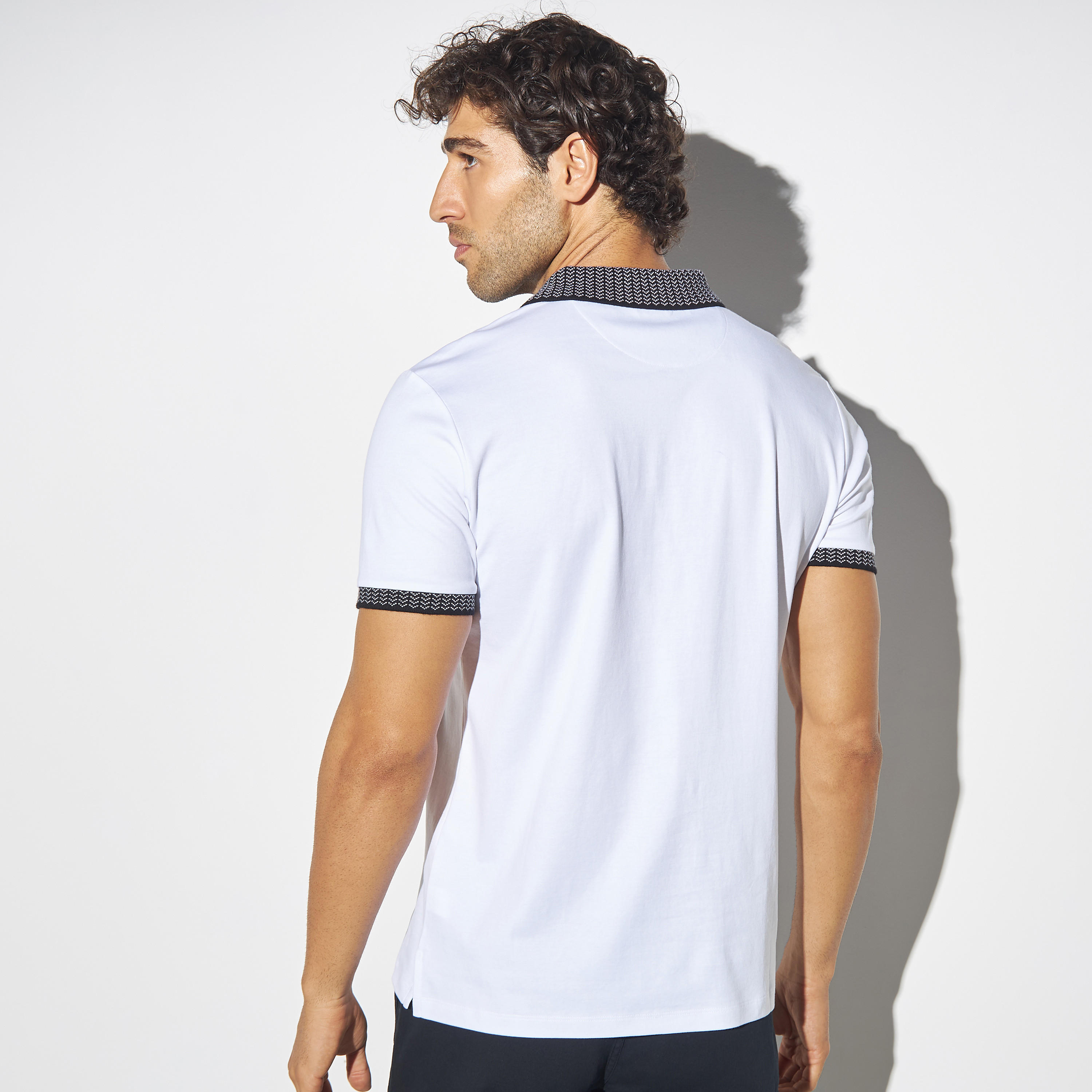 Solid Polo T-shirt with Short Sleeves-men-clothing-tshirtsandpolos-polos-image-3