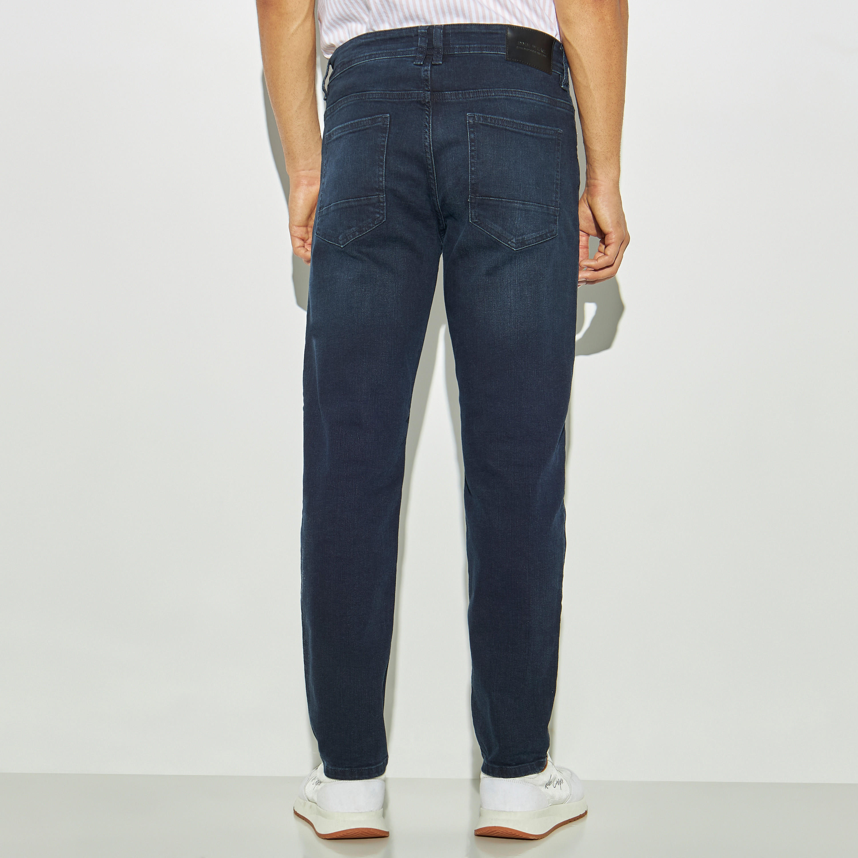 Solid Tapered Hem Jeans with Pockets-men-clothing-bottoms-jeans-image-3