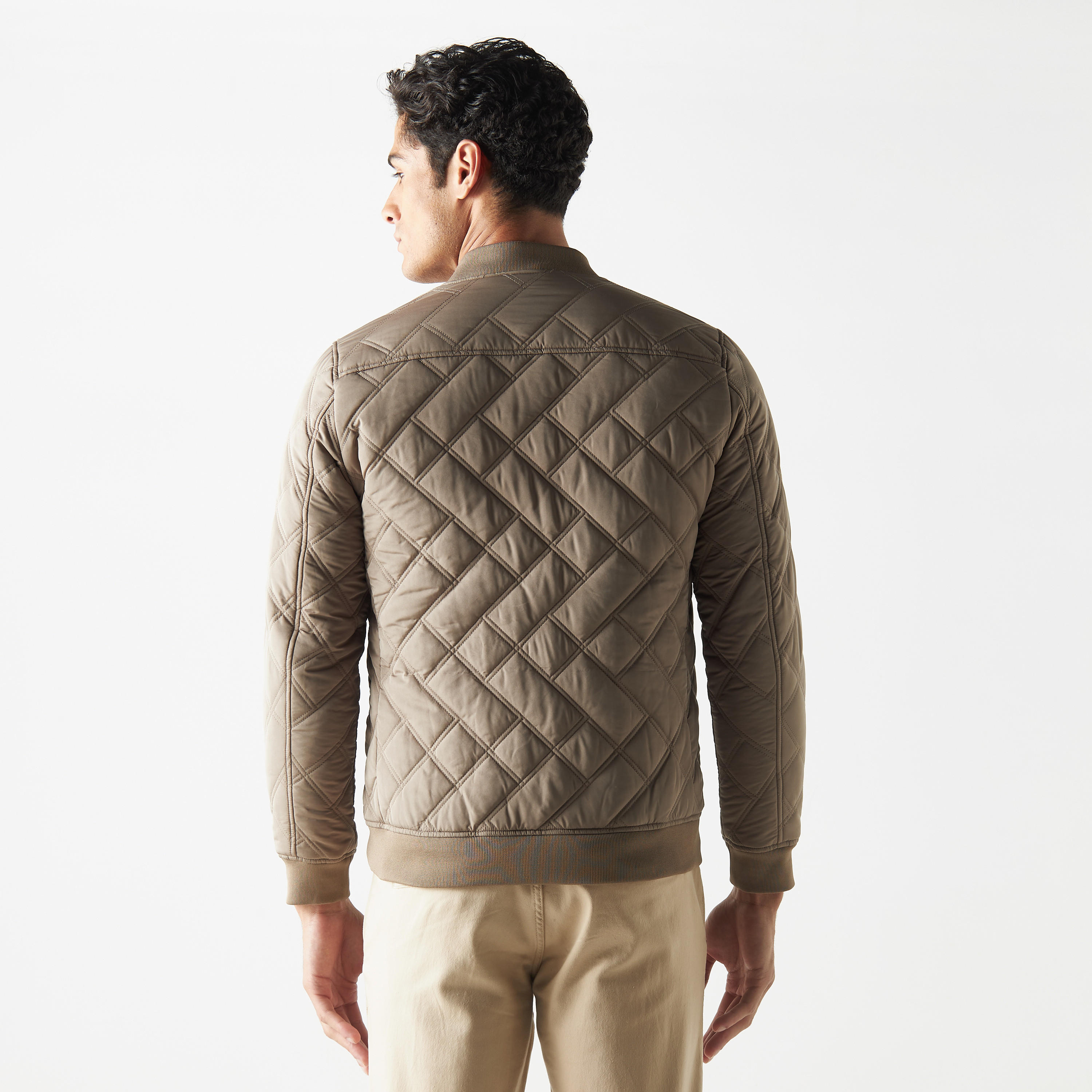 Quilted Zip Through Bomber Jacket with Mandarin Collar and Pockets-men-clothing-jacketsandblazers-jackets-image-4