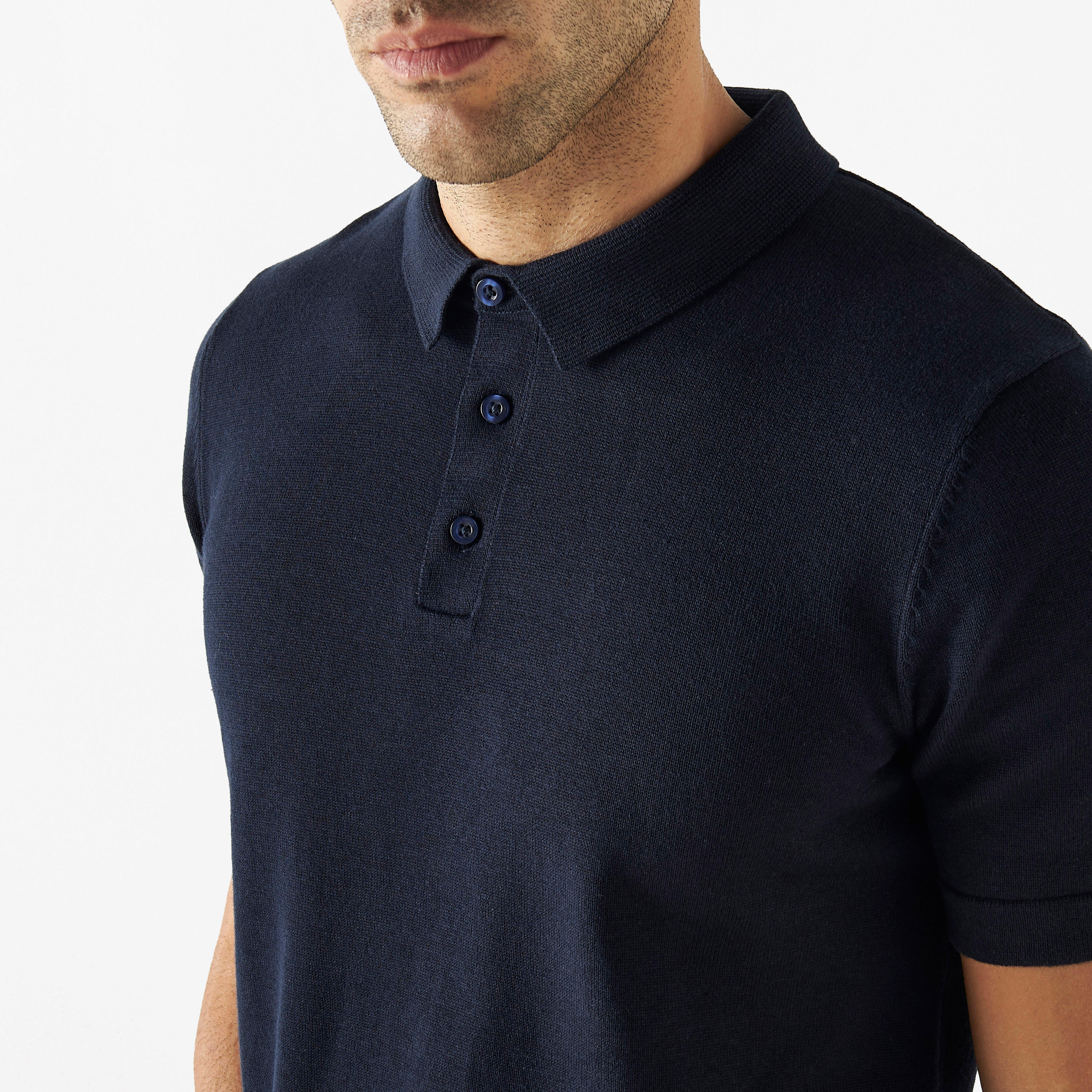 كنزة بولو سادة بأكمام قصيرة-men-clothing-tshirtsandpolos-polos-image-4