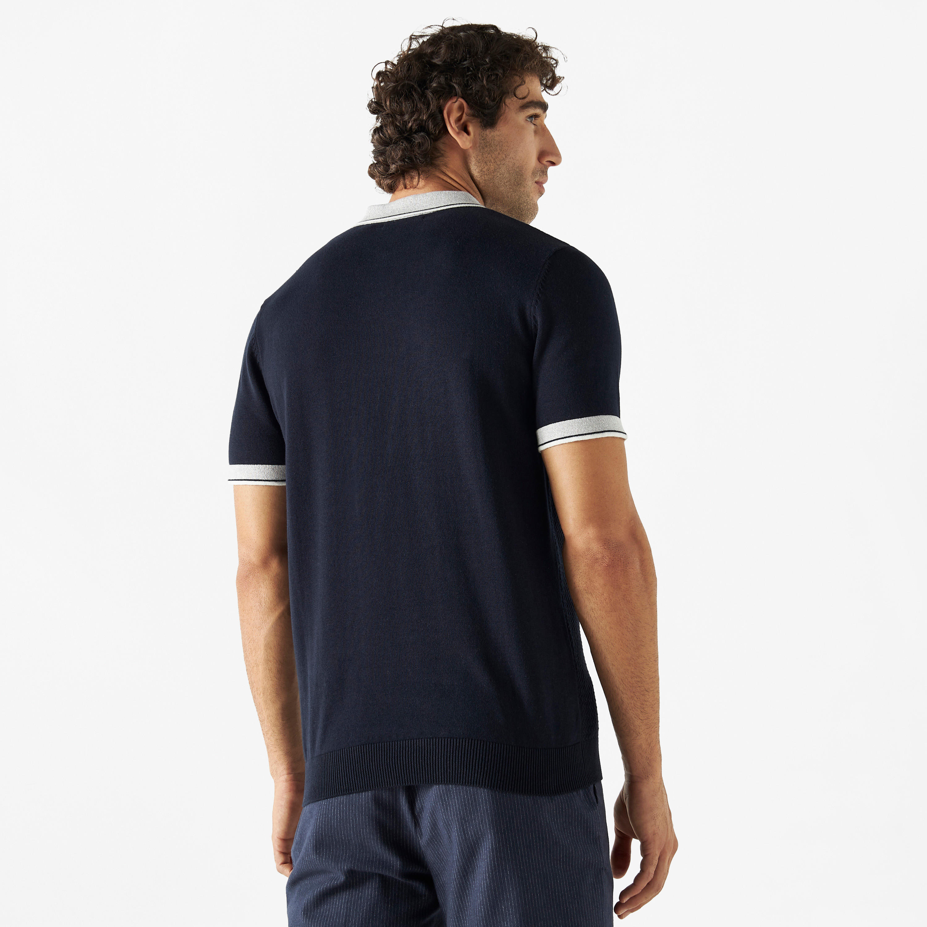 Textured Polo Sweater with Zip Closure-men-clothing-tshirtsandpolos-polos-image-3