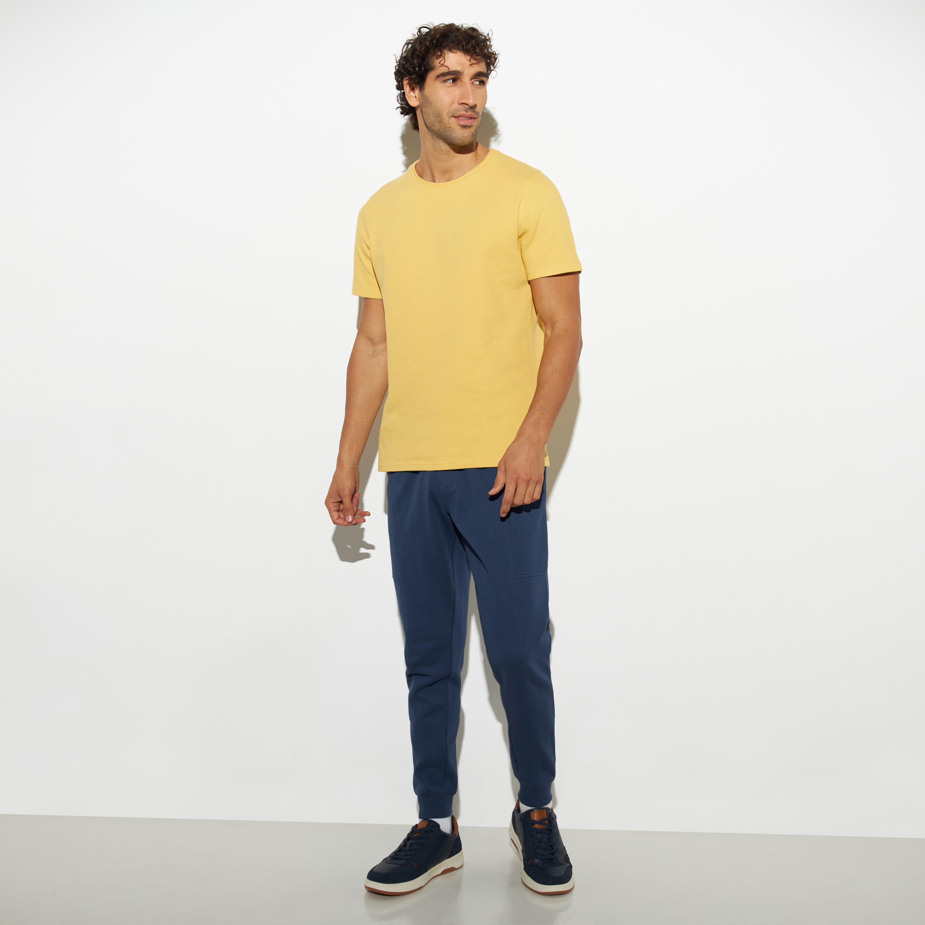 Iconic Solid Relaxed Fit Joggers with Drawstring Closure and Pockets-men-clothing-bottoms-joggers-image-2