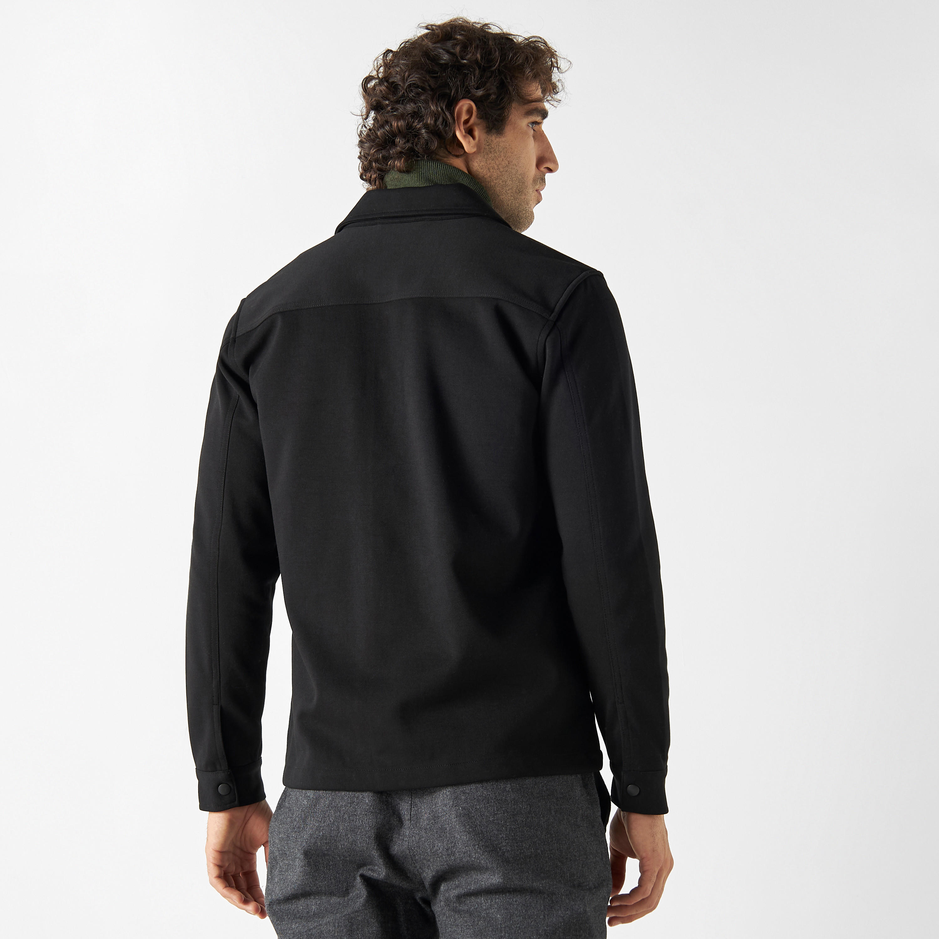 Jacket with Long Sleeves and Flap Pockets-men-clothing-jacketsandblazers-jackets-image-3