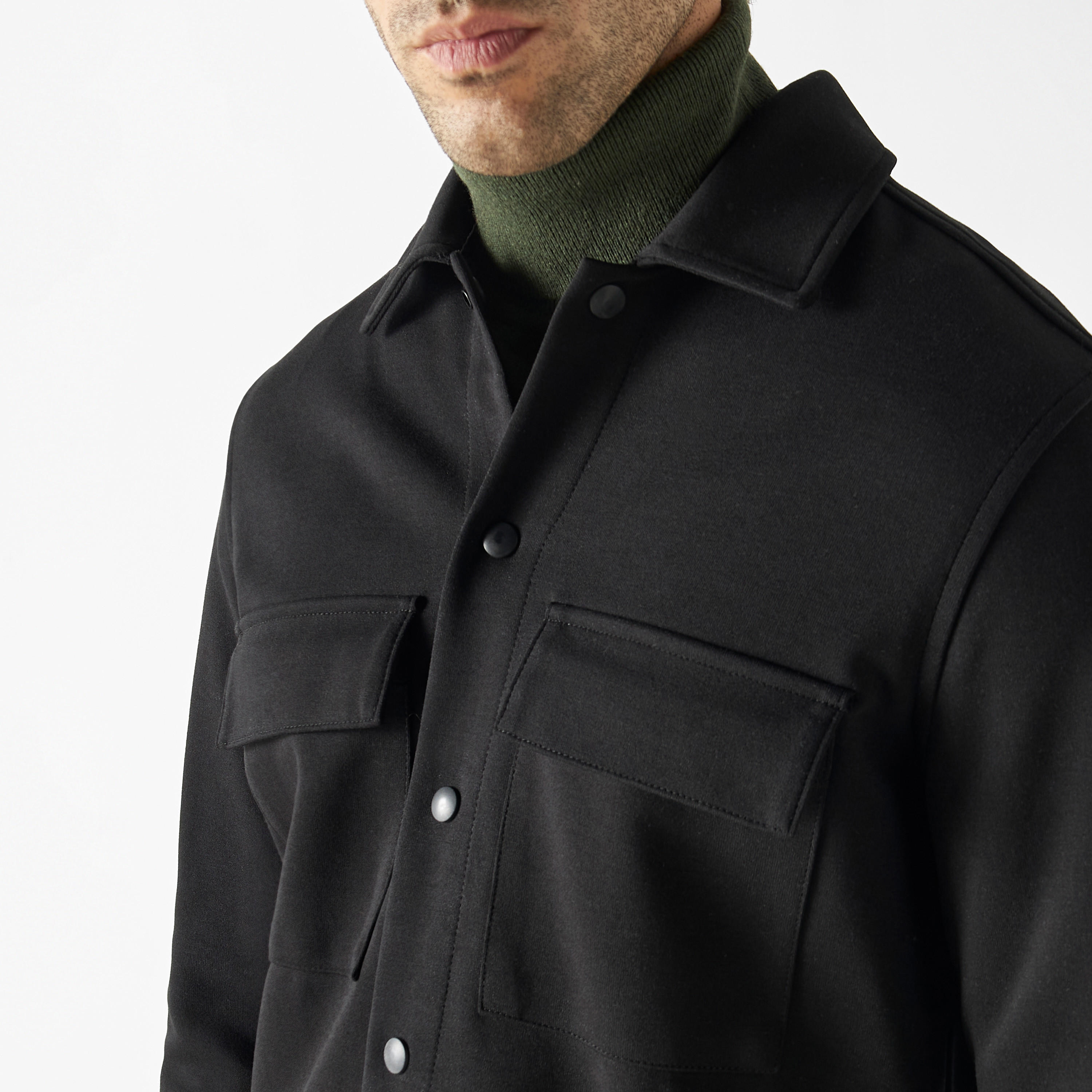 Jacket with Long Sleeves and Flap Pockets-men-clothing-jacketsandblazers-jackets-image-4