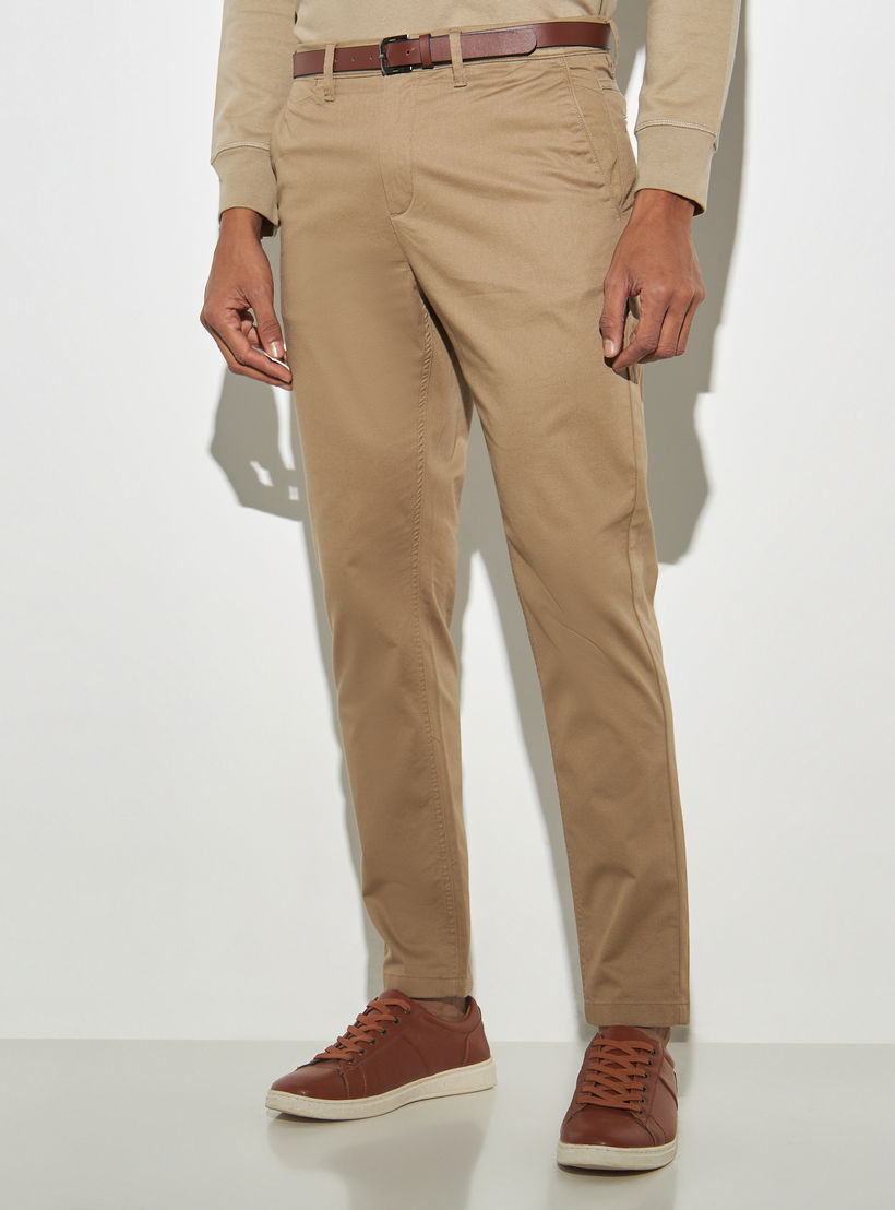 بنطلون شينو سادة بقصة عادية-men-clothing-bottoms-trousersandchinos-trousers-image-4