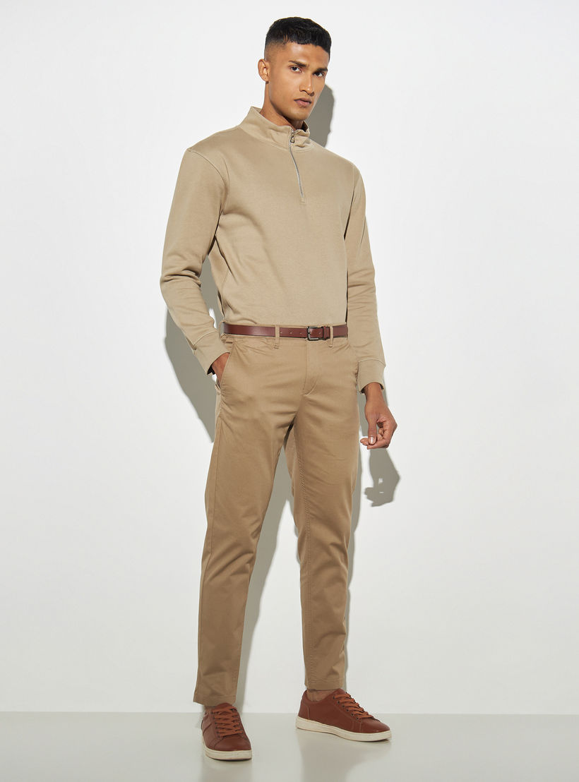 بنطلون شينو سادة بقصة عادية-men-clothing-bottoms-trousersandchinos-trousers-image-3