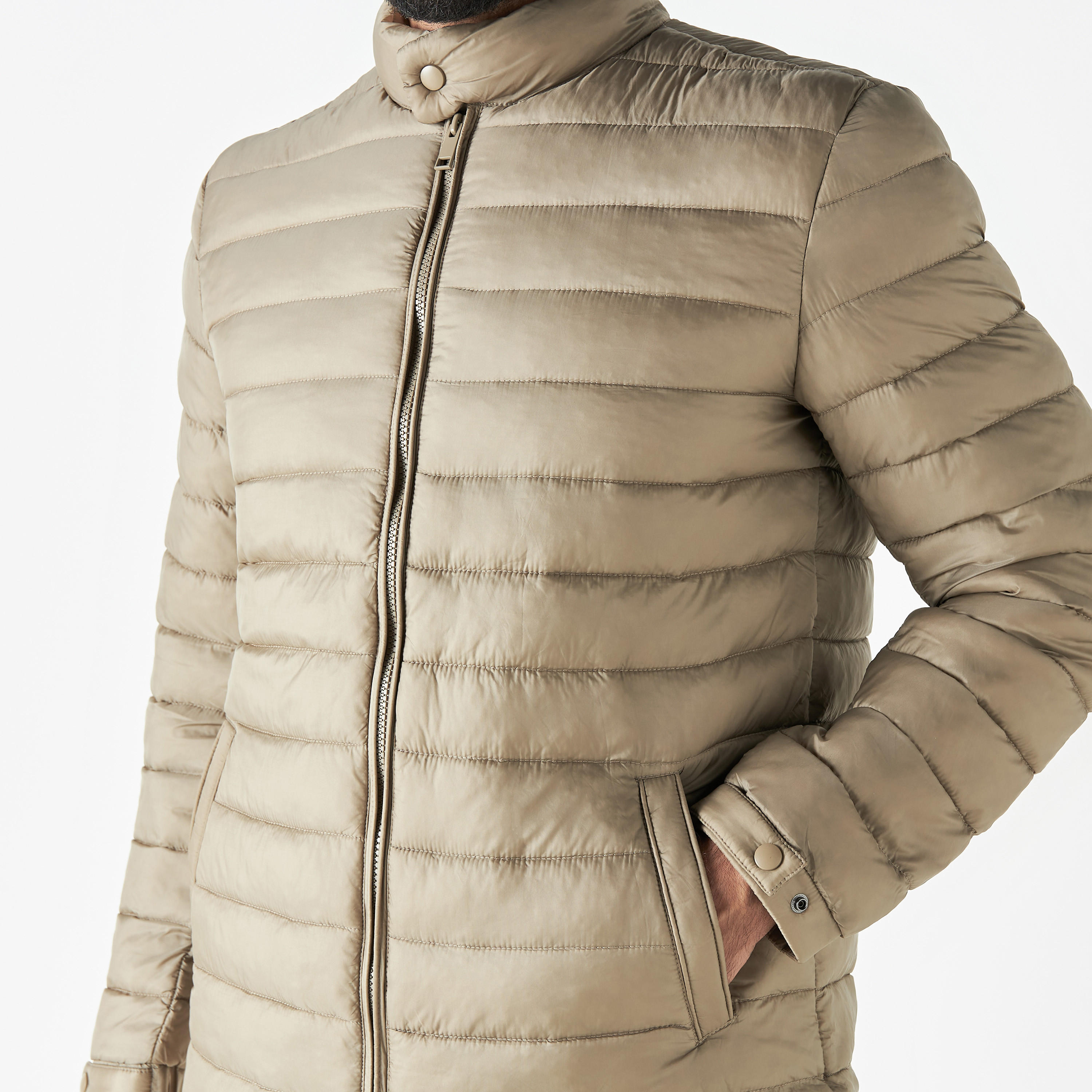 جاكيت مبطّن بياقة ماندارين وجيوب وسحاب-men-clothing-jacketsandblazers-jackets-image-1