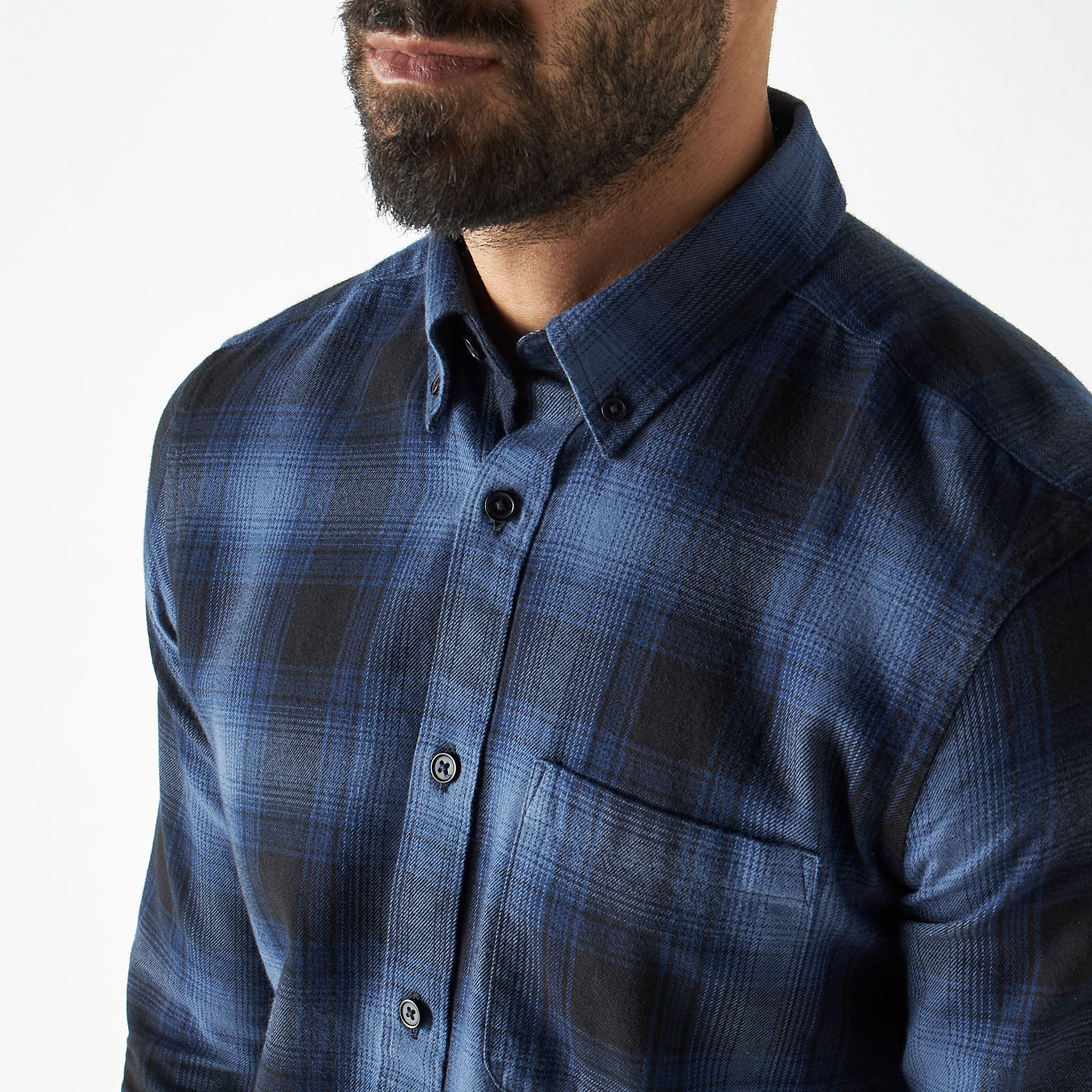 Checked Shirt with Pocket and Long Sleeves-men-clothing-shirts-image-4