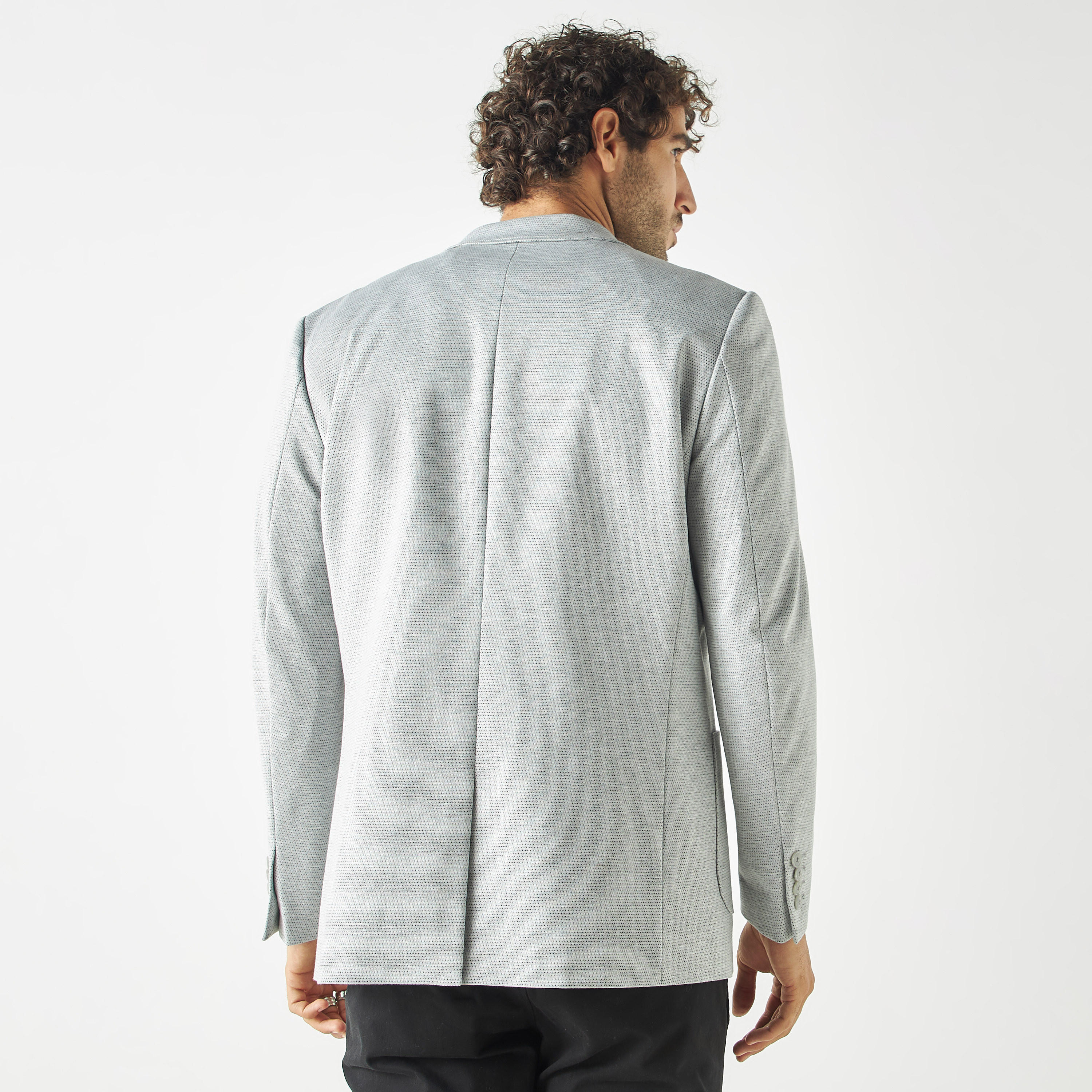 Textured Blazer with Notch Lapel and Metallic Button Accent-men-winterwear-jacketsandblazers-image-3