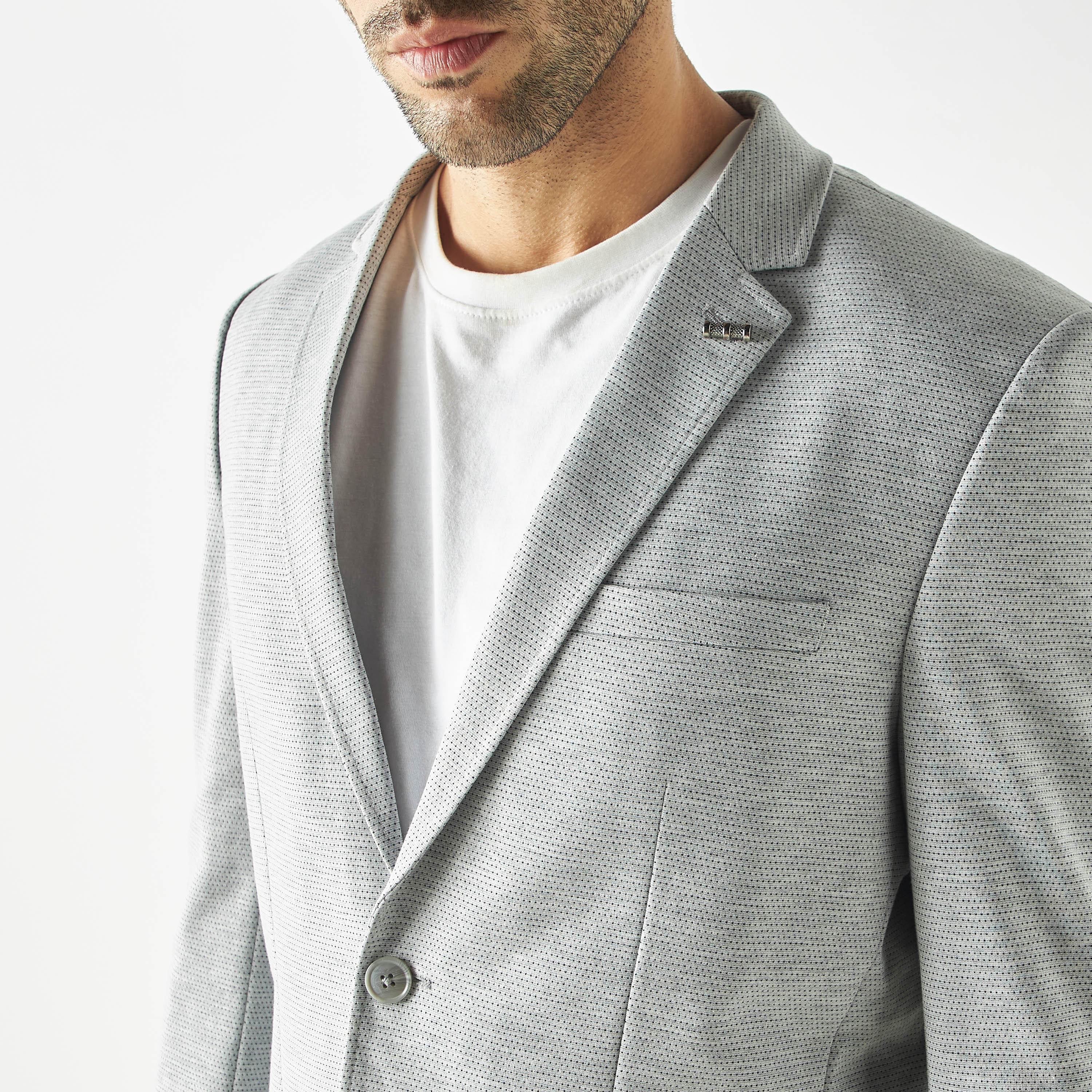 Textured Blazer with Notch Lapel and Metallic Button Accent-men-winterwear-jacketsandblazers-image-4