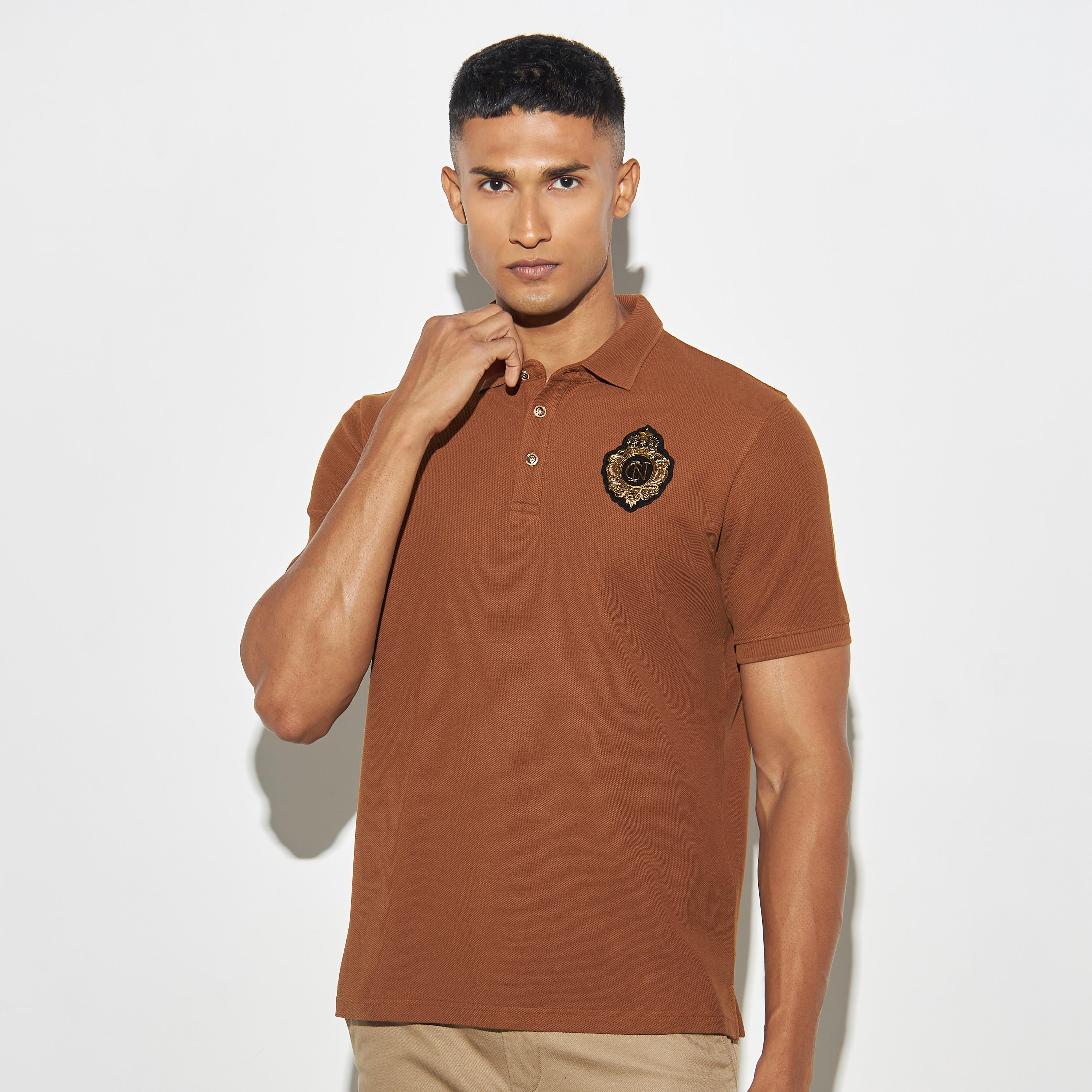تيشيرت بولو بأكمام قصيرة من آيكونيك-men-clothing-tshirtsandpolos-polos-image-1