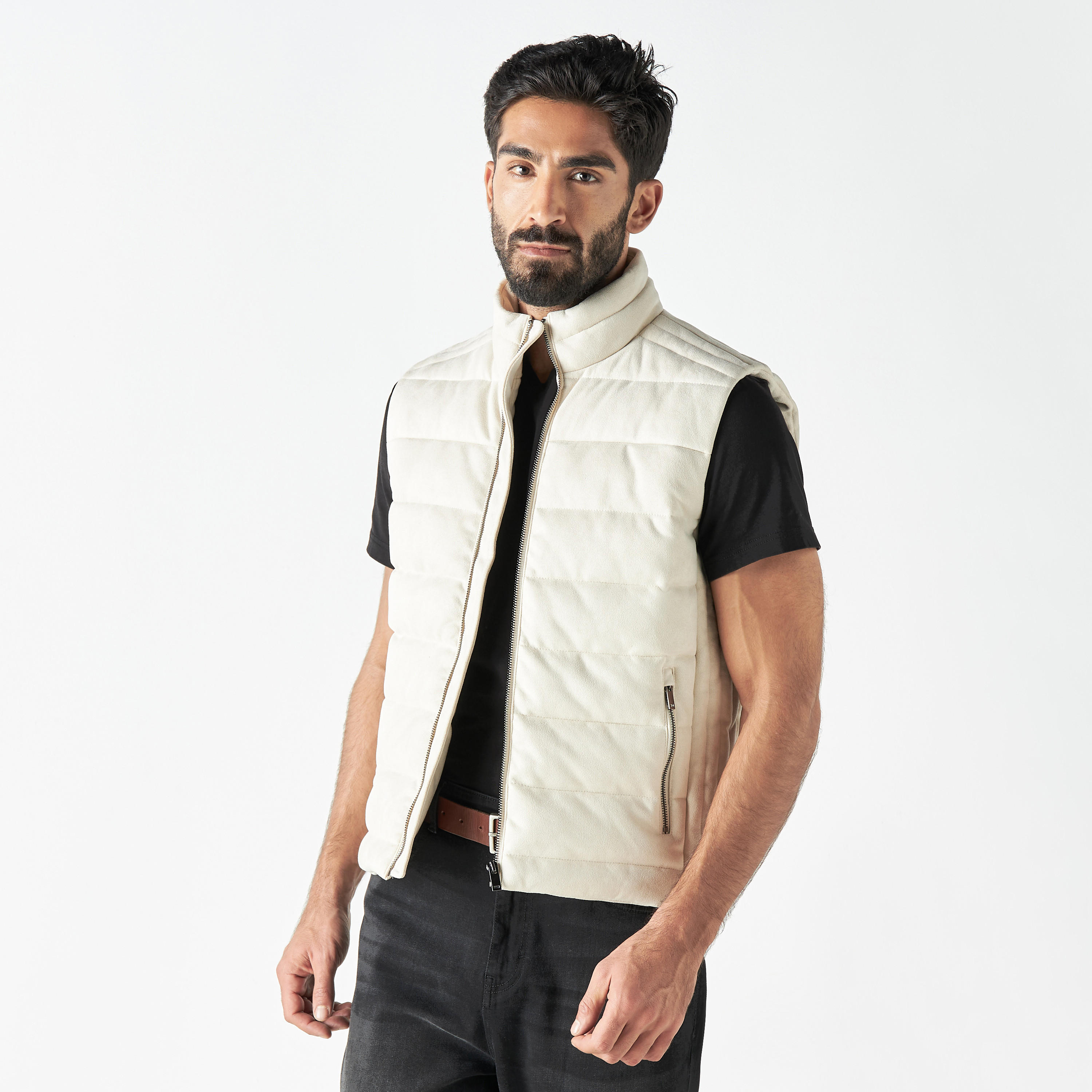 Iconic Textured Sleeveless Zip Through Jacket with Pockets-men-clothing-jacketsandblazers-jackets-image-1