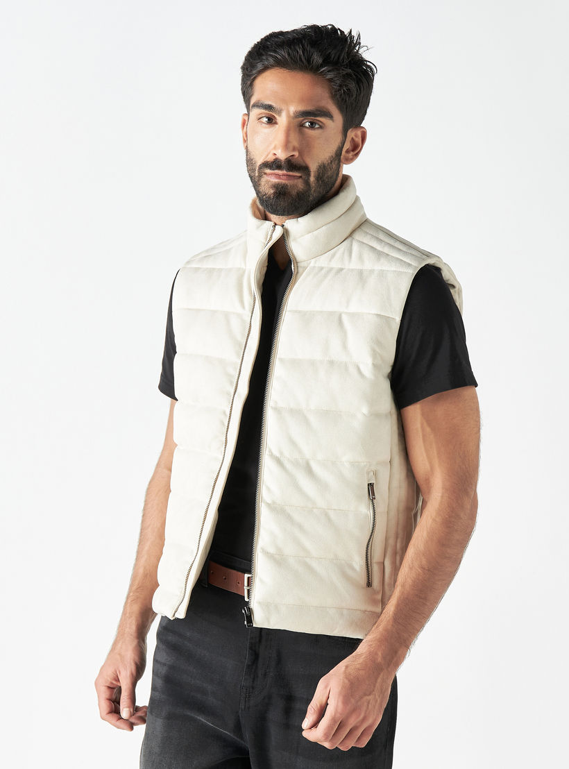 Iconic Textured Sleeveless Zip Through Jacket with Pockets-men-clothing-jacketsandblazers-jackets-image-1