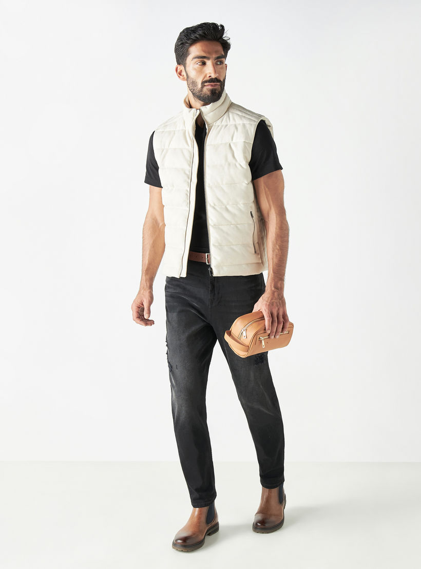 Iconic Textured Sleeveless Zip Through Jacket with Pockets-men-clothing-jacketsandblazers-jackets-image-2