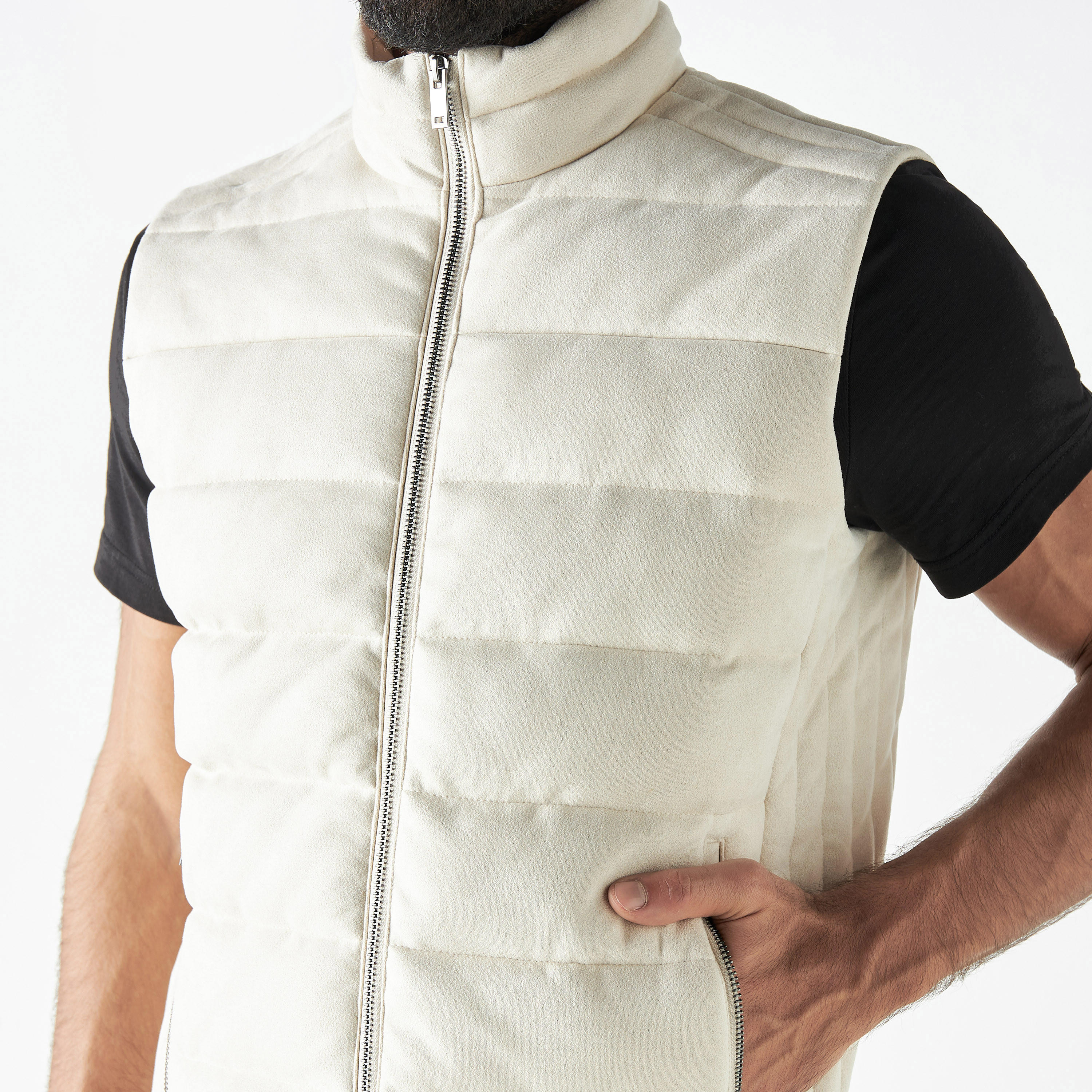 Iconic Textured Sleeveless Zip Through Jacket with Pockets-men-clothing-jacketsandblazers-jackets-image-4