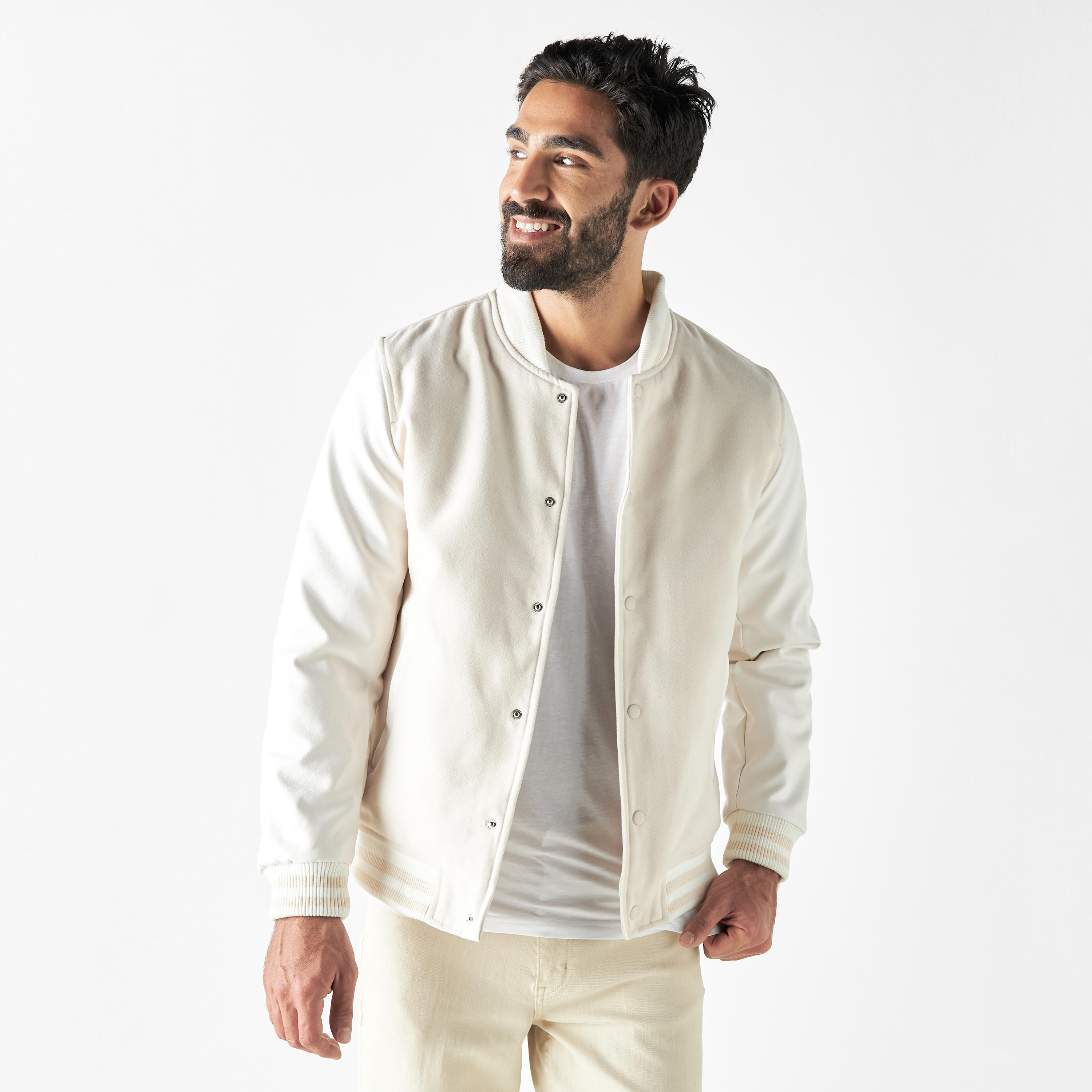 Plain Button Through Jacket with Mandarin Collar and Pockets-men-clothing-jacketsandblazers-jackets-image-1