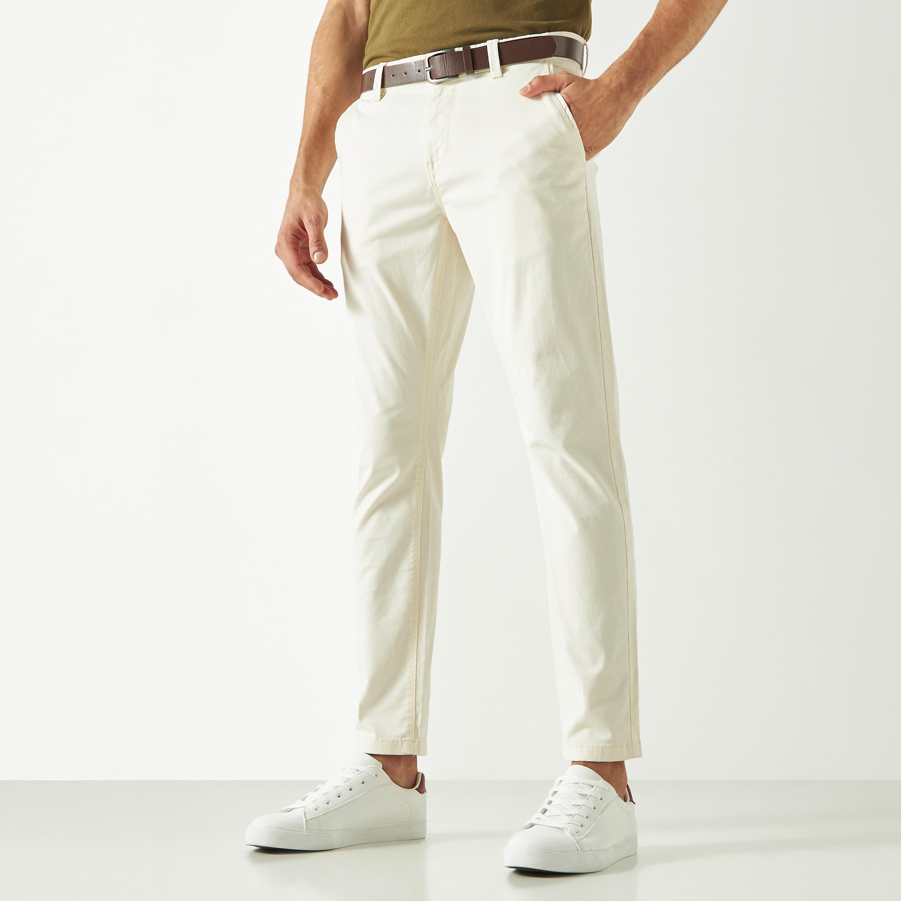 بنطلون شينو بحزام وقصة عادية-men-clothing-bottoms-trousersandchinos-chinos-image-5