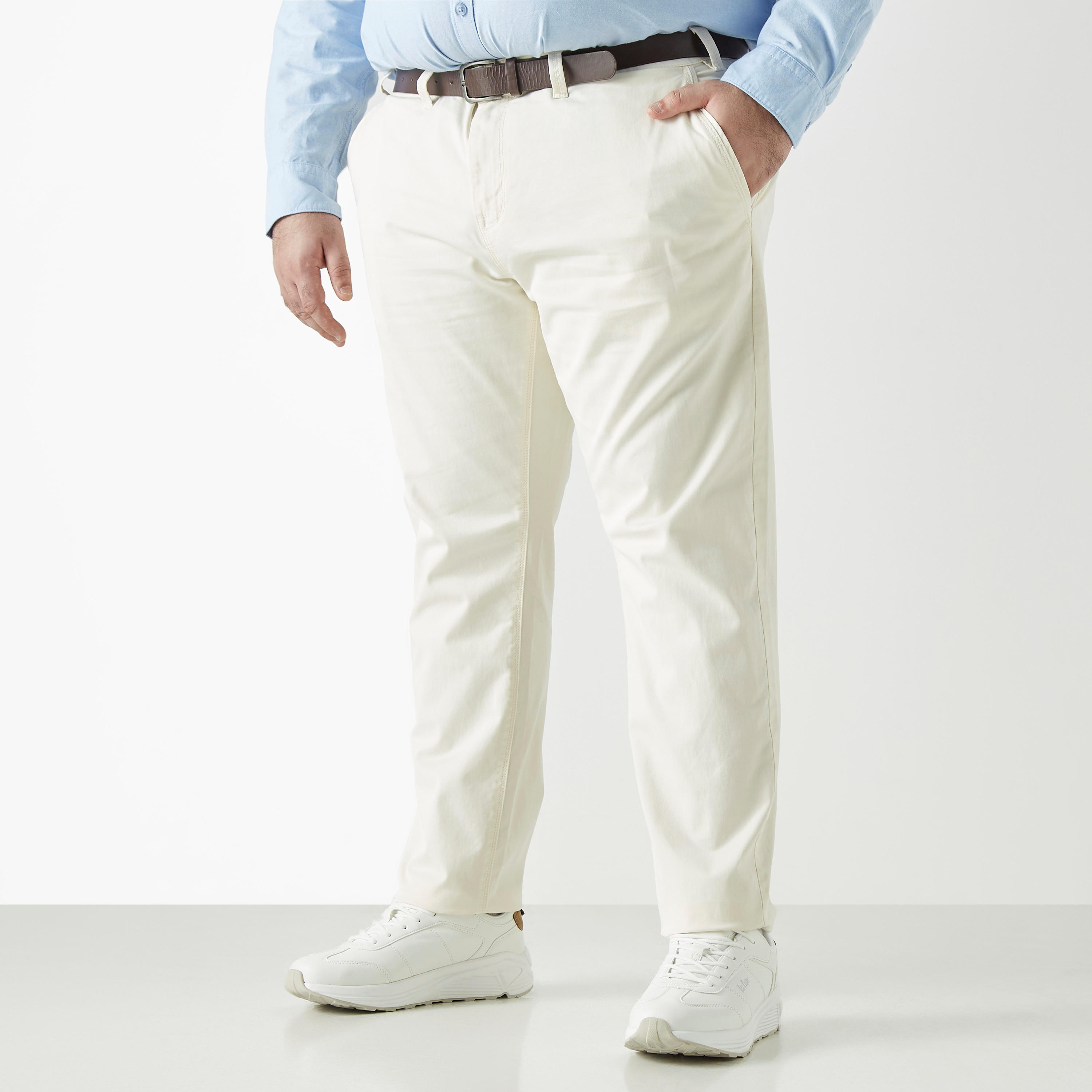 بنطلون شينو بحزام وقصة عادية-men-clothing-bottoms-trousersandchinos-chinos-image-4