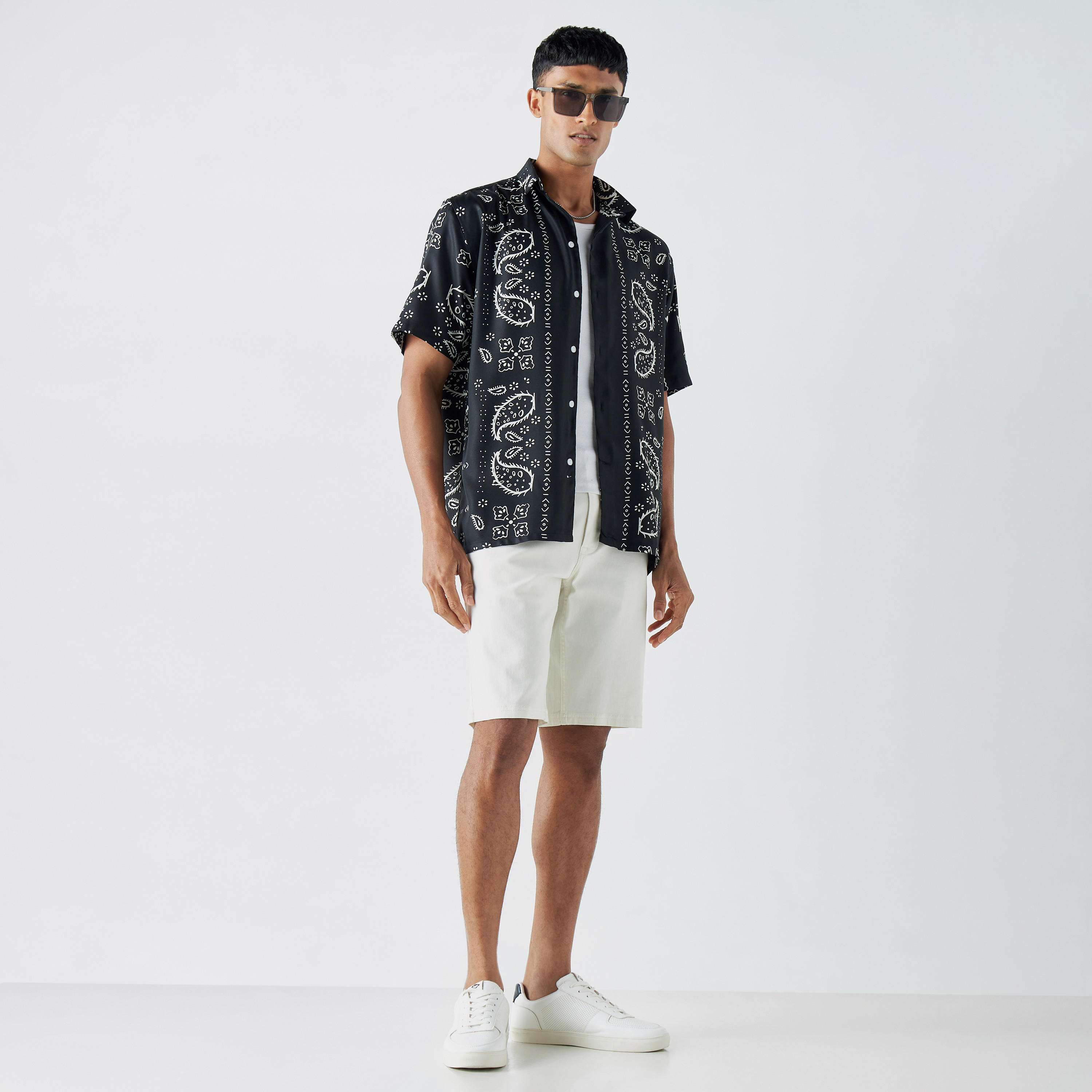 All-Over Print Camp Collar Shirt with Short Sleeves-men-clothing-shirts-image-10