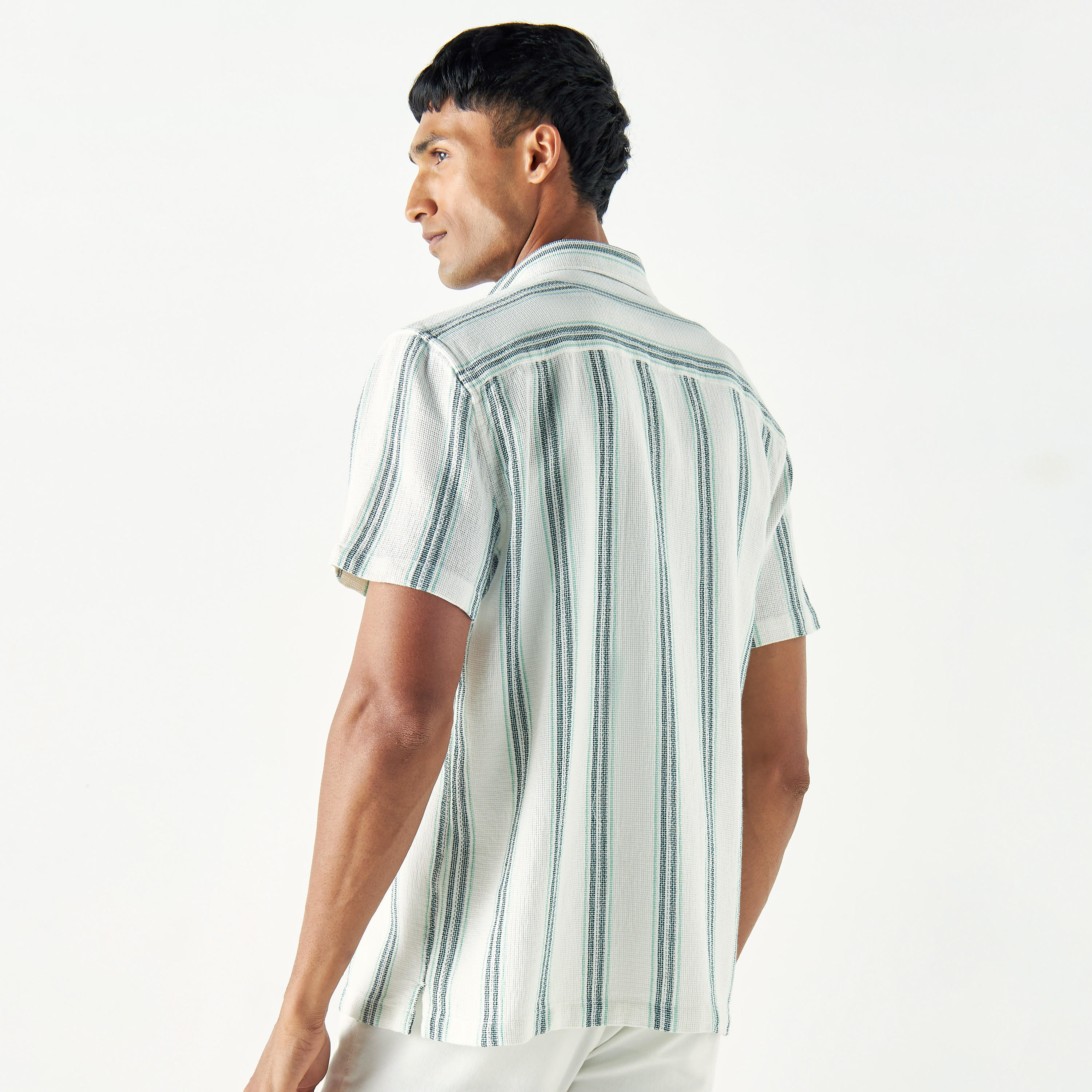 Striped Shirt with Short Sleeves-men-clothing-shirts-image-3
