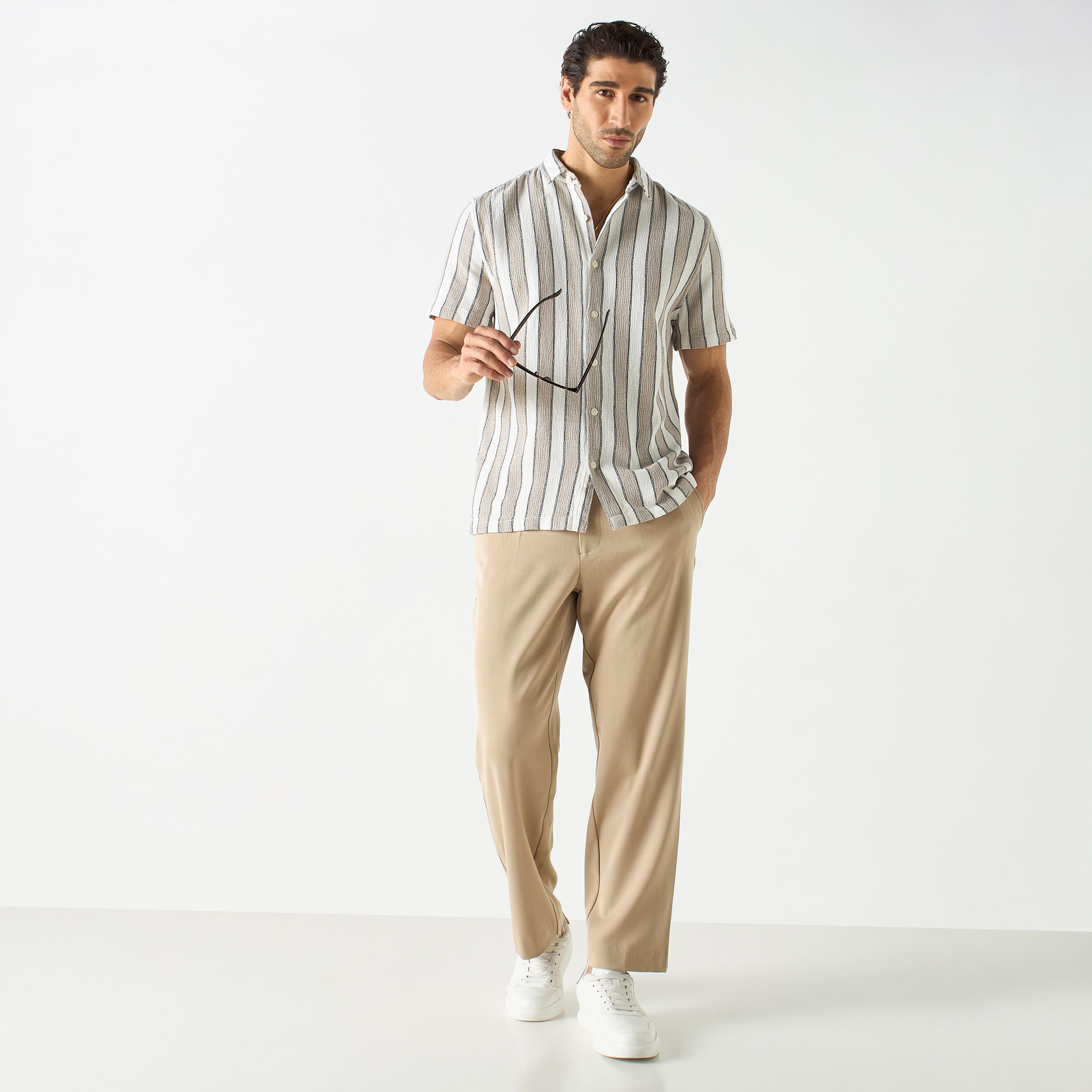 Striped Shirt with Short Sleeves-men-clothing-shirts-image-6