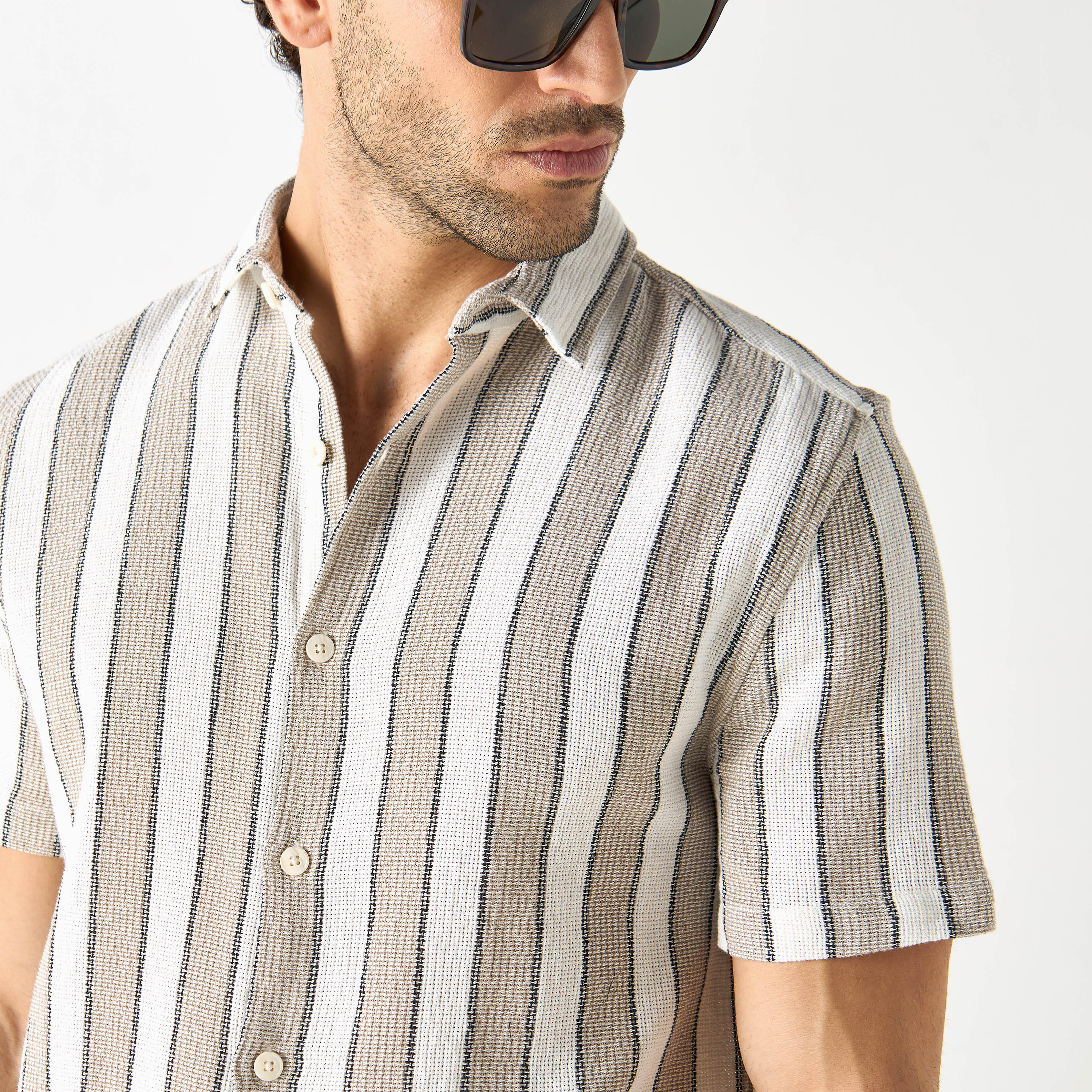 Striped Shirt with Short Sleeves-men-clothing-shirts-image-8