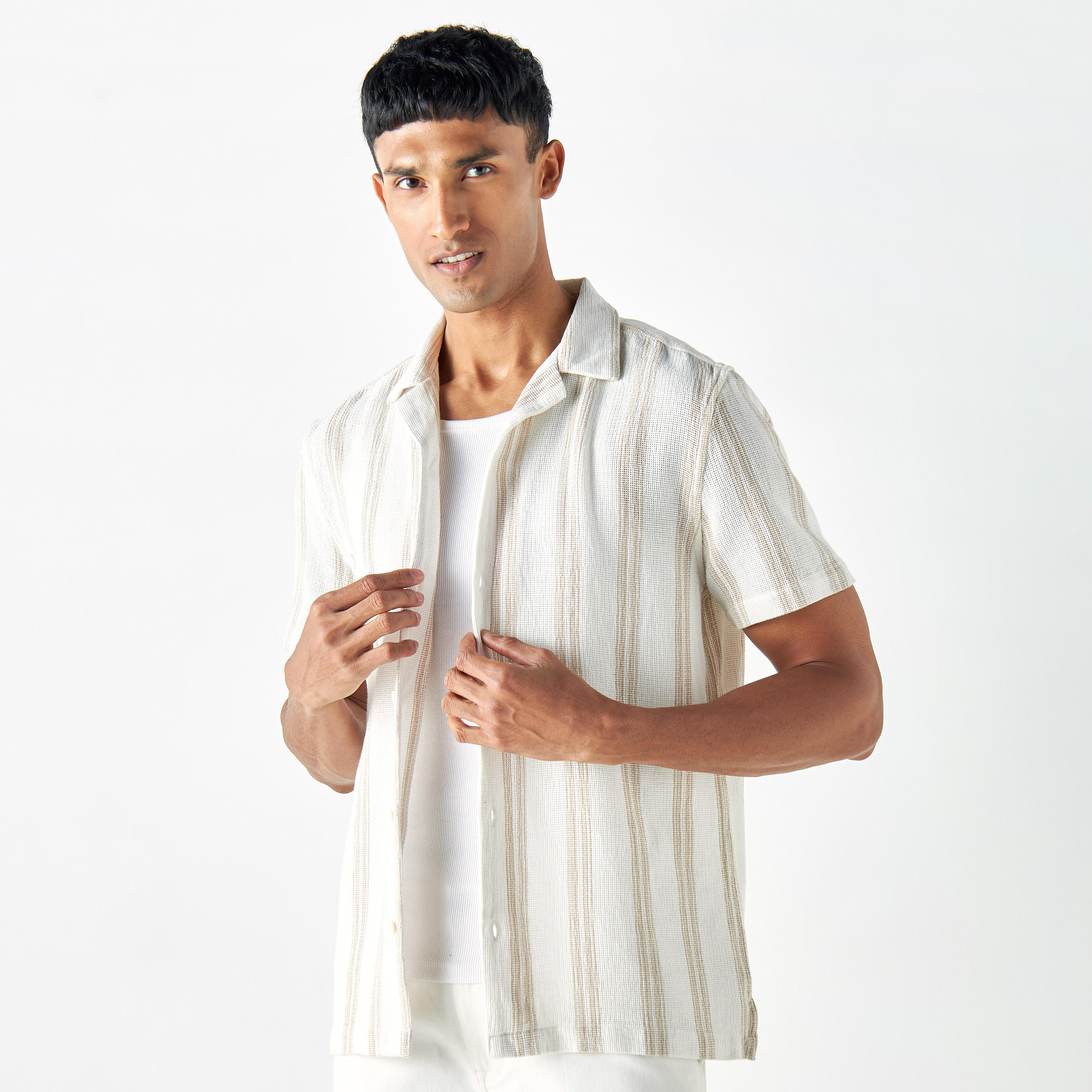 Striped Shirt with Short Sleeves-men-clothing-shirts-image-9