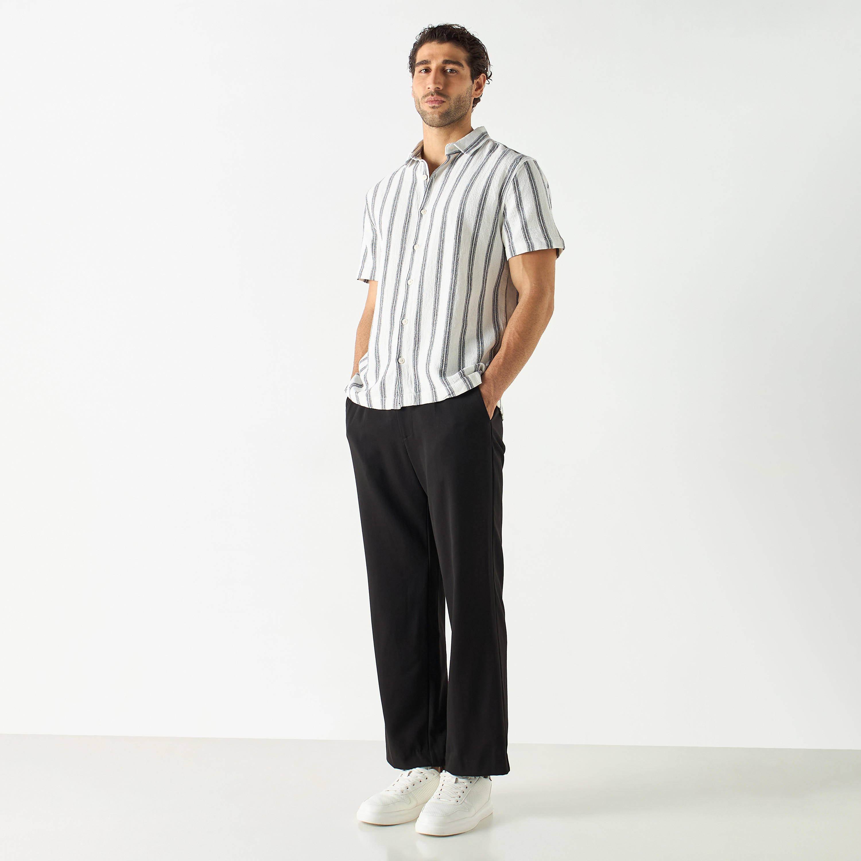 Striped Shirt with Short Sleeves-men-clothing-shirts-image-26