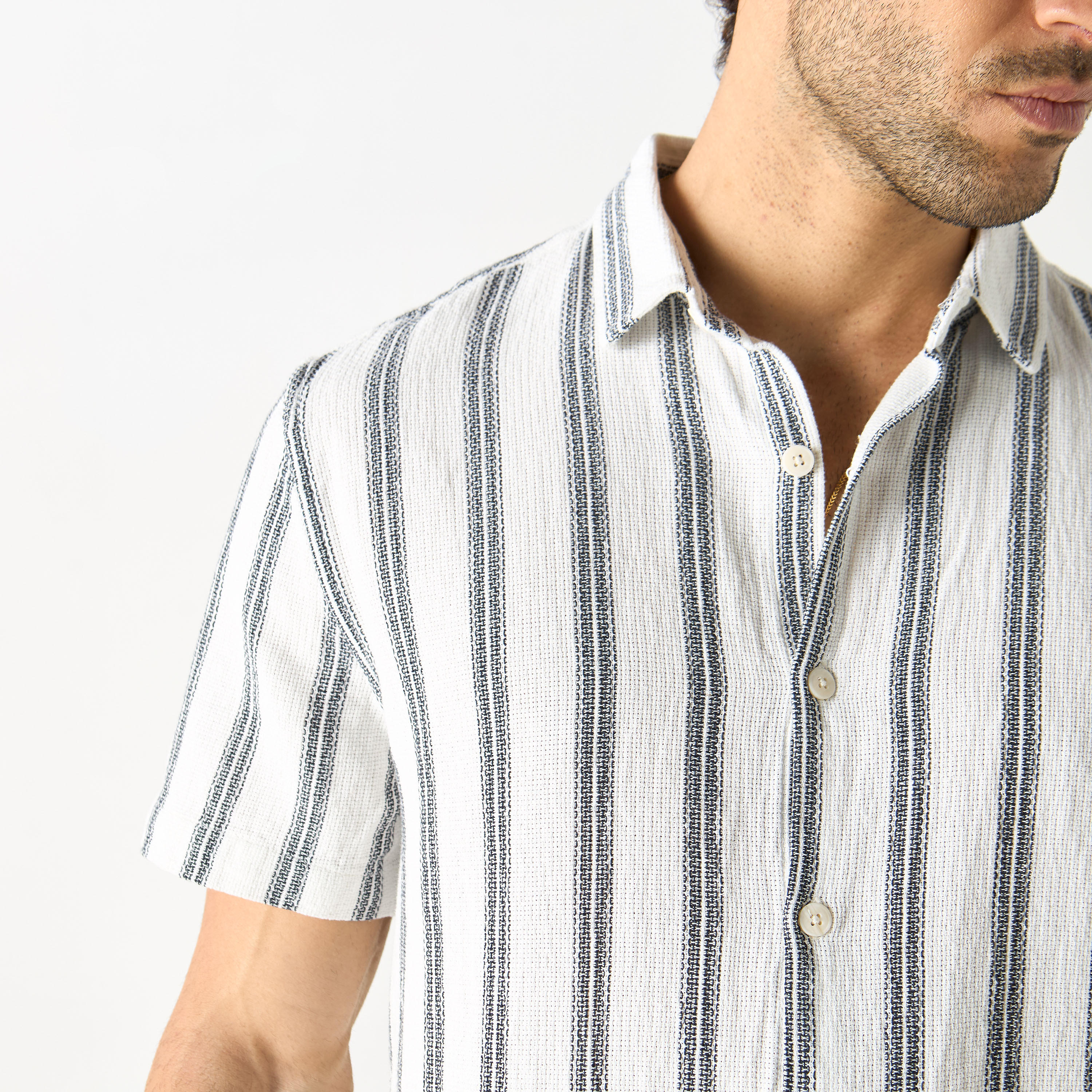 Striped Shirt with Short Sleeves-men-clothing-shirts-image-28