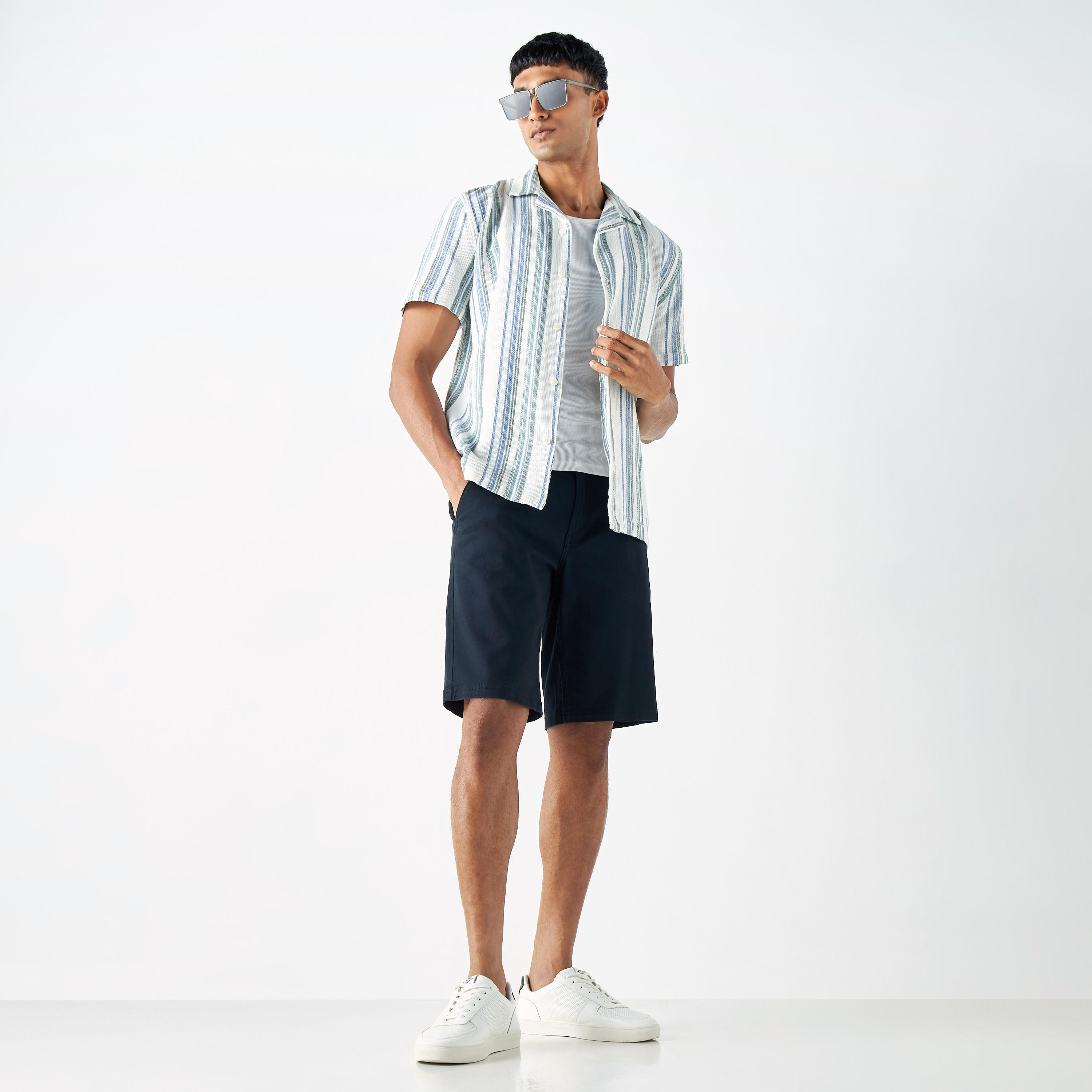 Striped Shirt with Short Sleeves-men-clothing-shirts-image-14