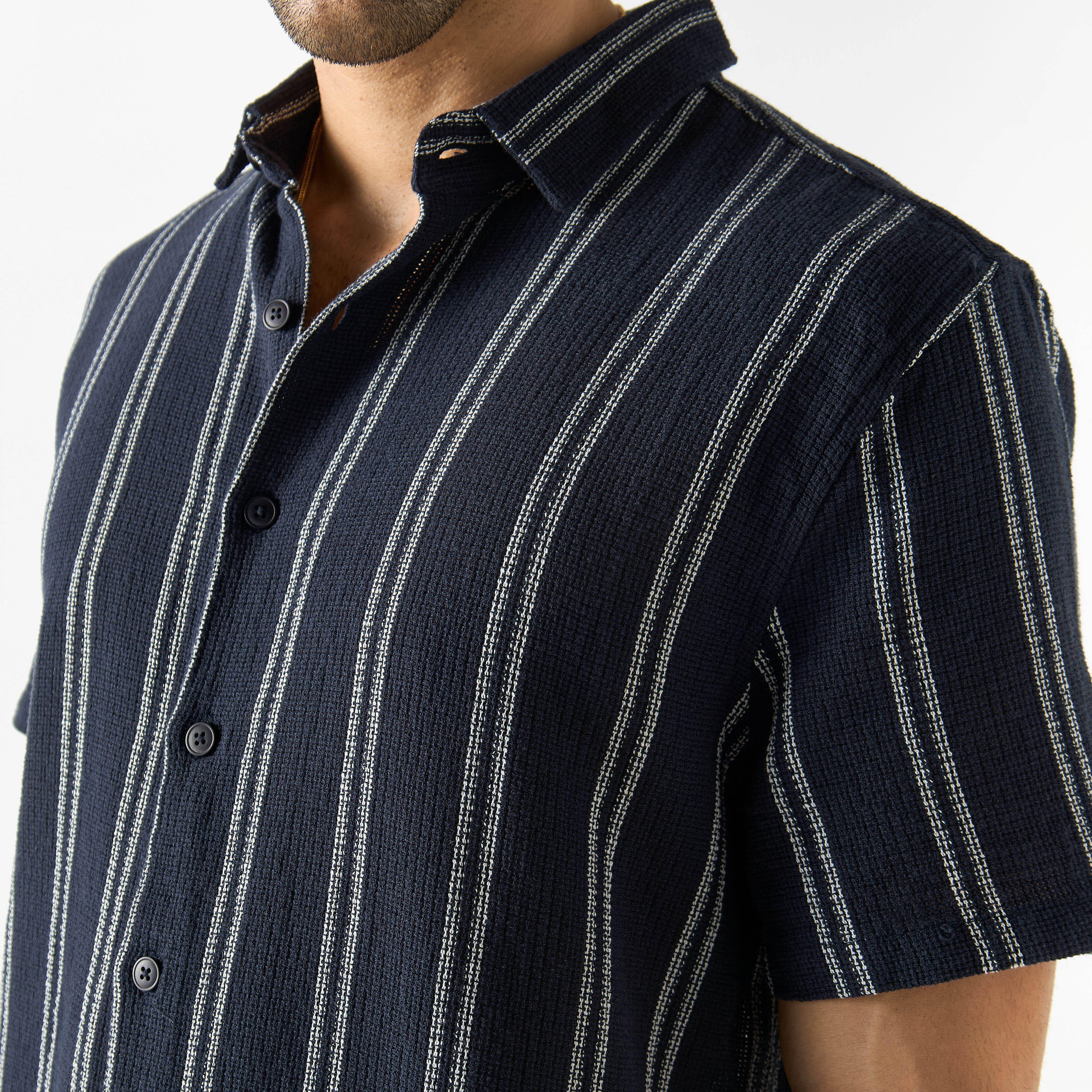 Striped Shirt with Short Sleeves-men-clothing-shirts-image-20